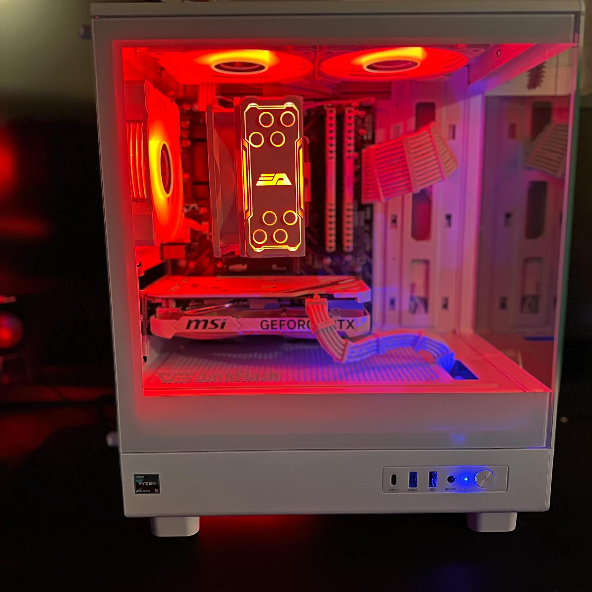 🔥WHITE-OUT🔥RYZEN 5 5600x MSI Ventus RTX 4060 OC Edition 32gb Ram 1TB M.2 SSD🔥 650w Gold R PSU🔥