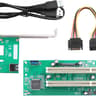 PCIe 1X to Dual Pci Slot Expansion Card PCI-Express 1X Male to PCI Female Adapter for Sound Cards xp