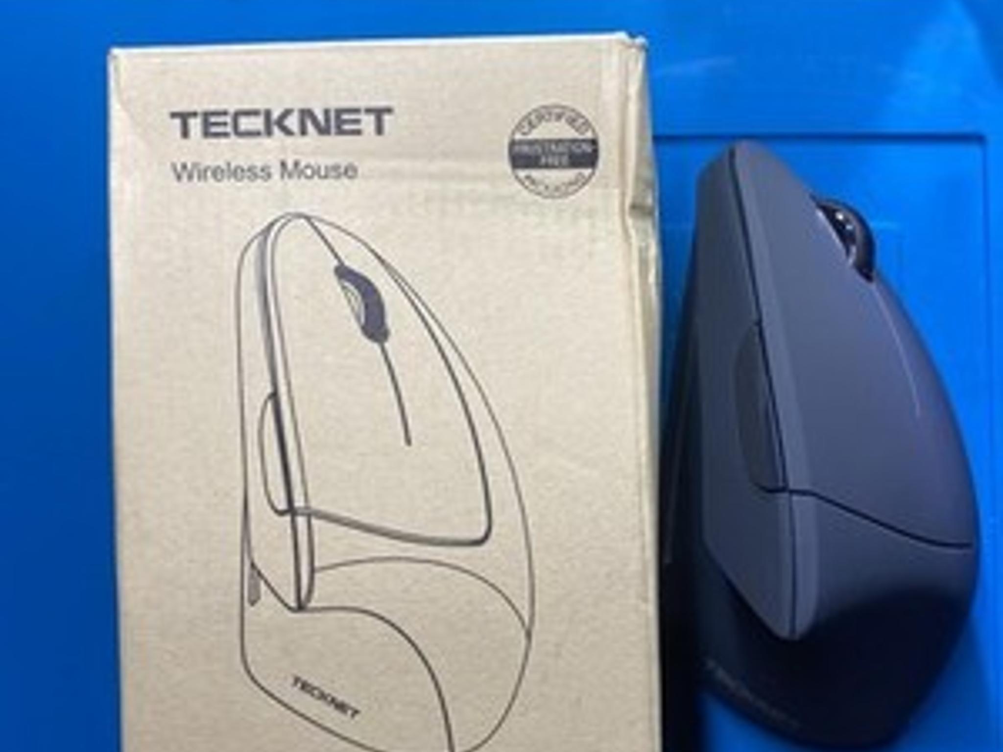 TeckNet TK-MS007 Wireless Optical Vertical Mouse Ergonomic Scroll Wheel Black