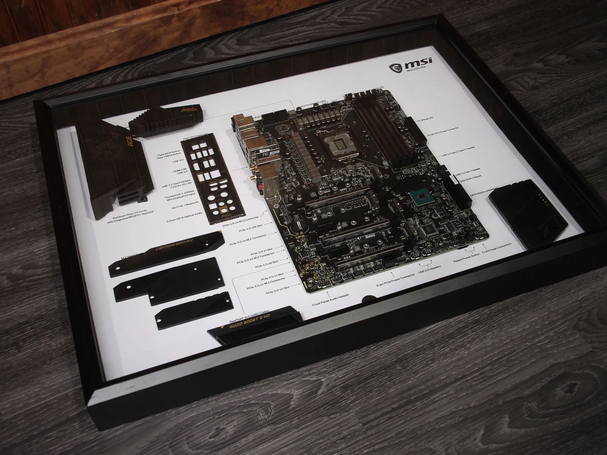 MSI MEG Z590 ACE // Framed Motherboard Wall Art