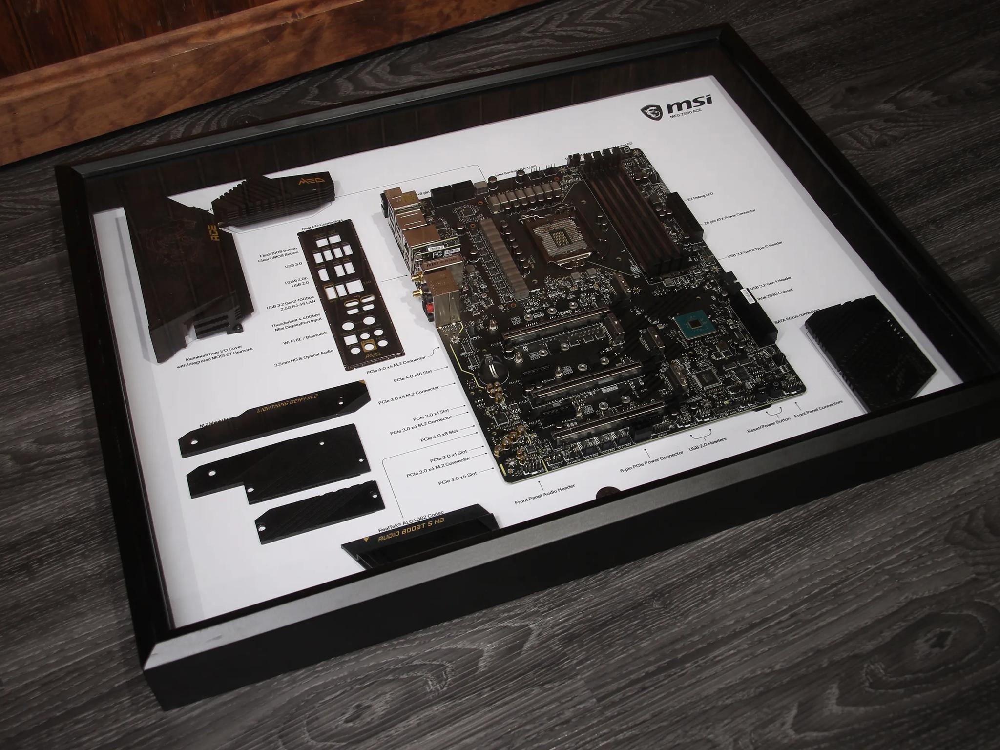 MSI MEG Z590 ACE // Framed Motherboard Wall Art