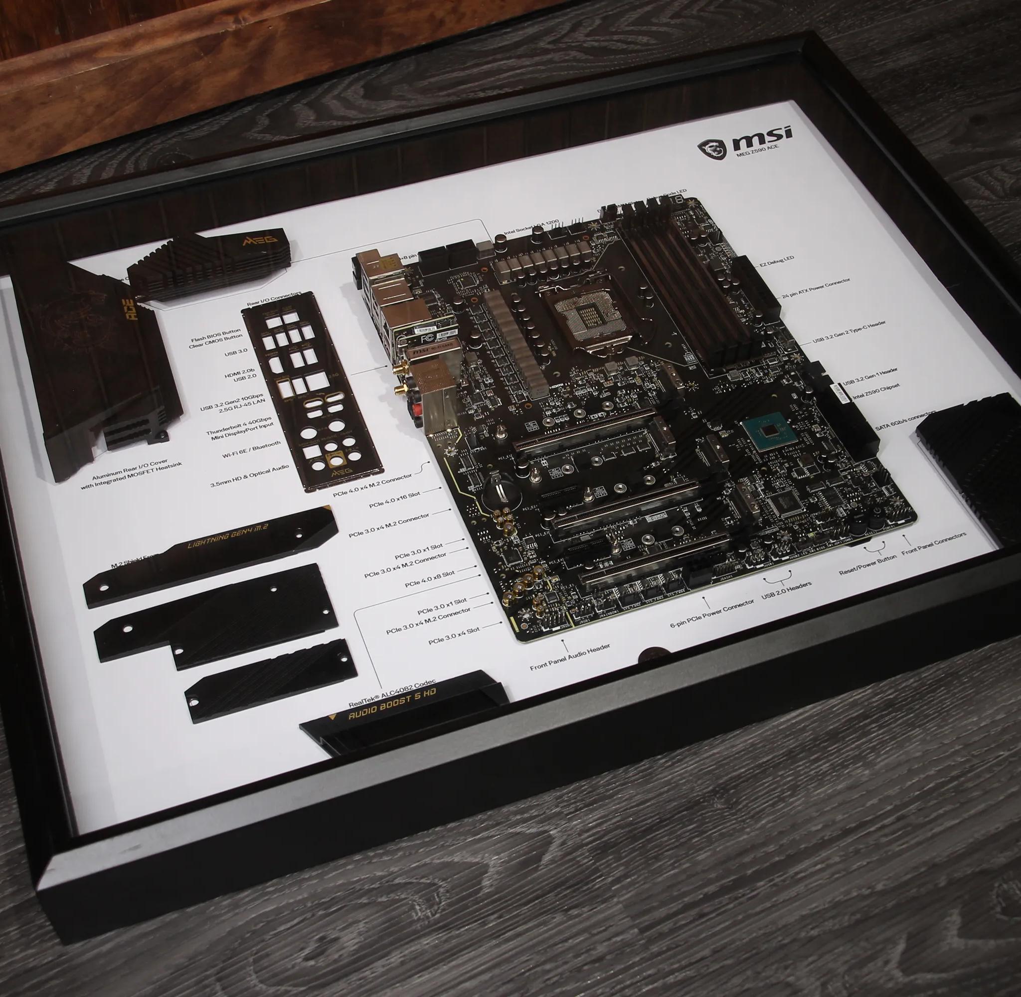 MSI MEG Z590 ACE // Framed Motherboard Wall Art