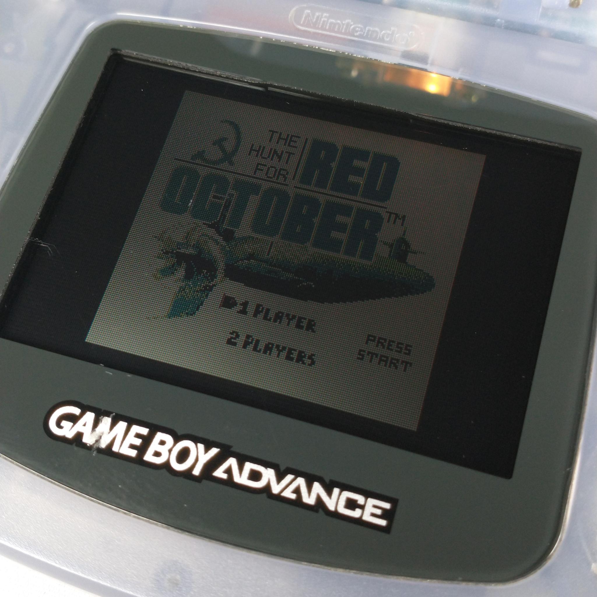Gameboy Advance Clear Light Blue with Pelican Light Shield Super Mario & Red October