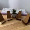 Minimalist Mechanical Keyboard Stand, 3D Printed Wood PLA, Cork-Lined