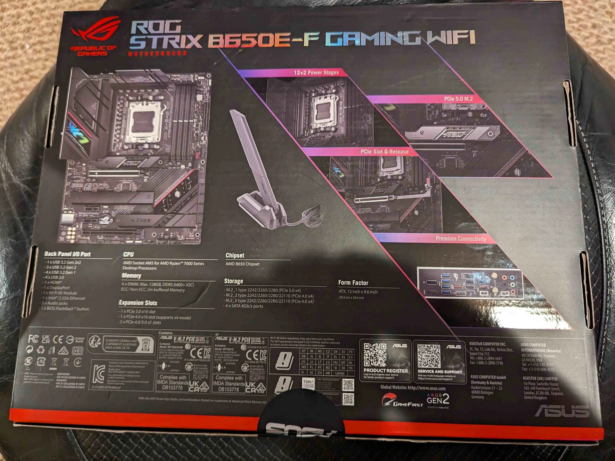 ASUS AMD AM5 B650E-F ROG STRIX GAMING WIFI ATX Motherboard.  BRAND NEW!! SEALED!!