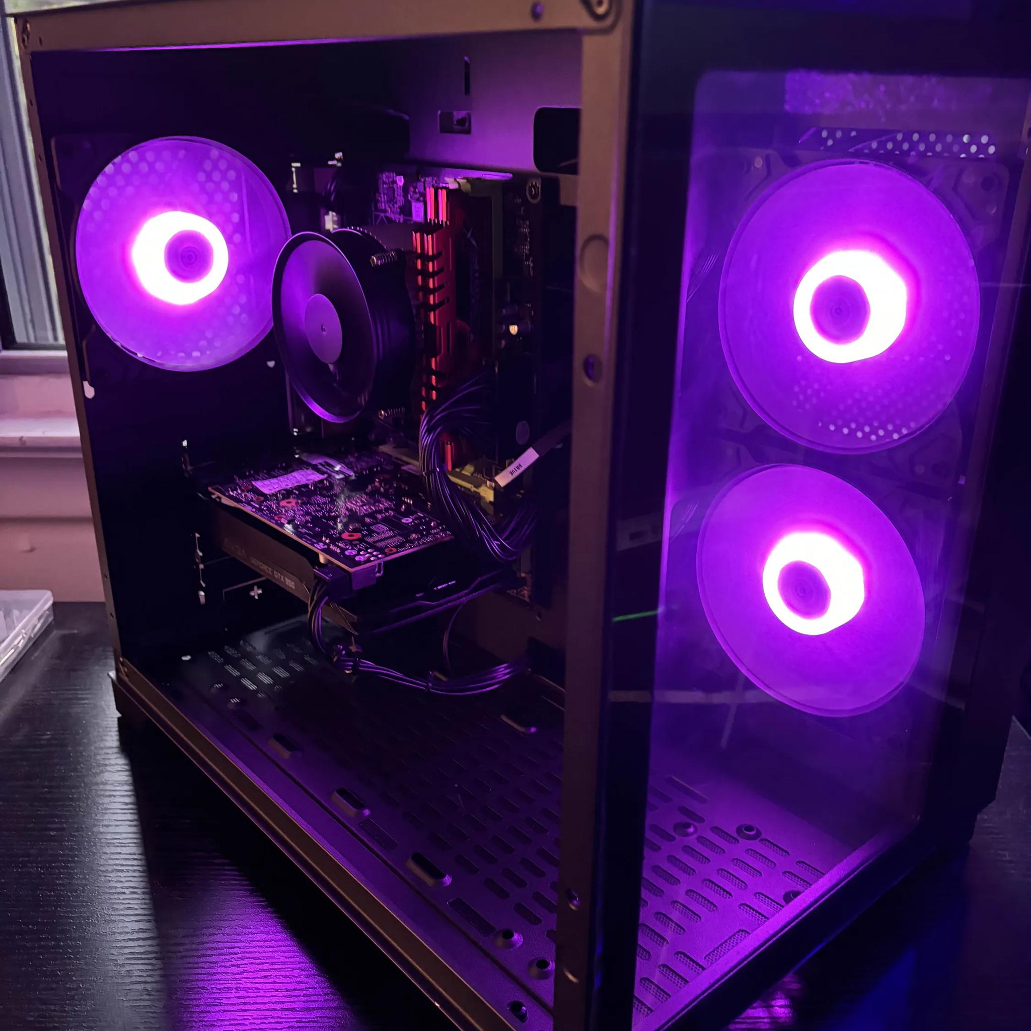 GAMING PC i5 16GB NVIDIA GTX 950 RGB Lighting RGB Fans Computer