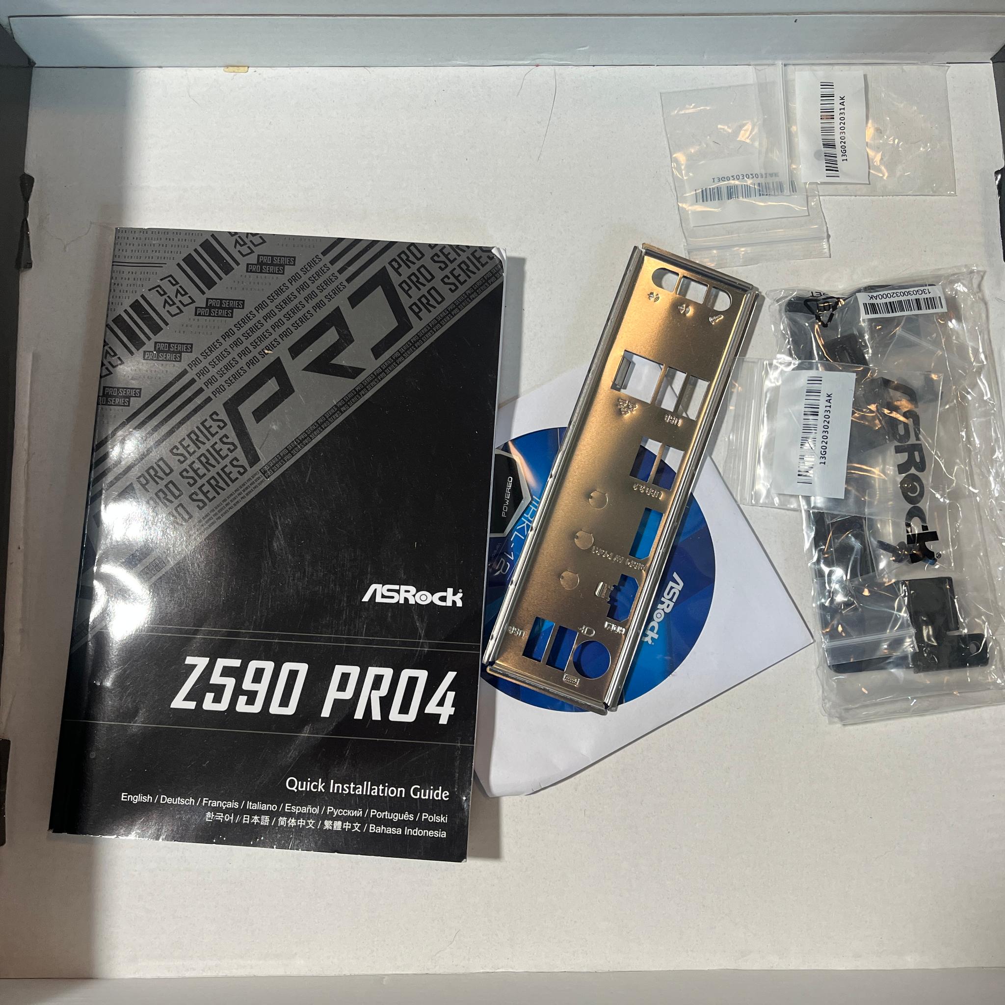 ASRock Z590 PRO4 ATX Motherboard LGA1200 Intel DDR4 PCIe HDMI USB Gaming