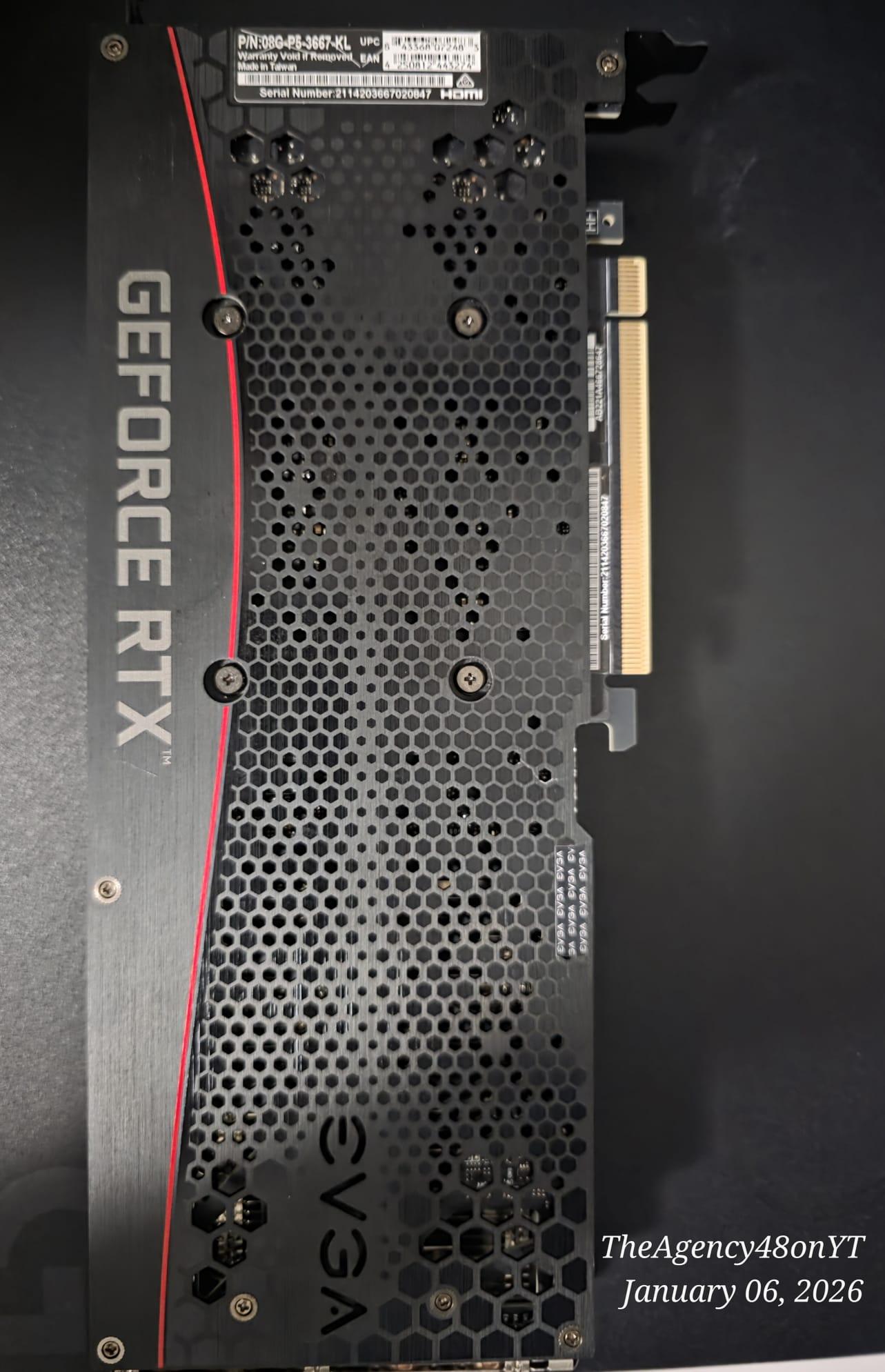 EVGA FTW3 ULTRA 3060 TI USED ONLY IN A GAMING PC
