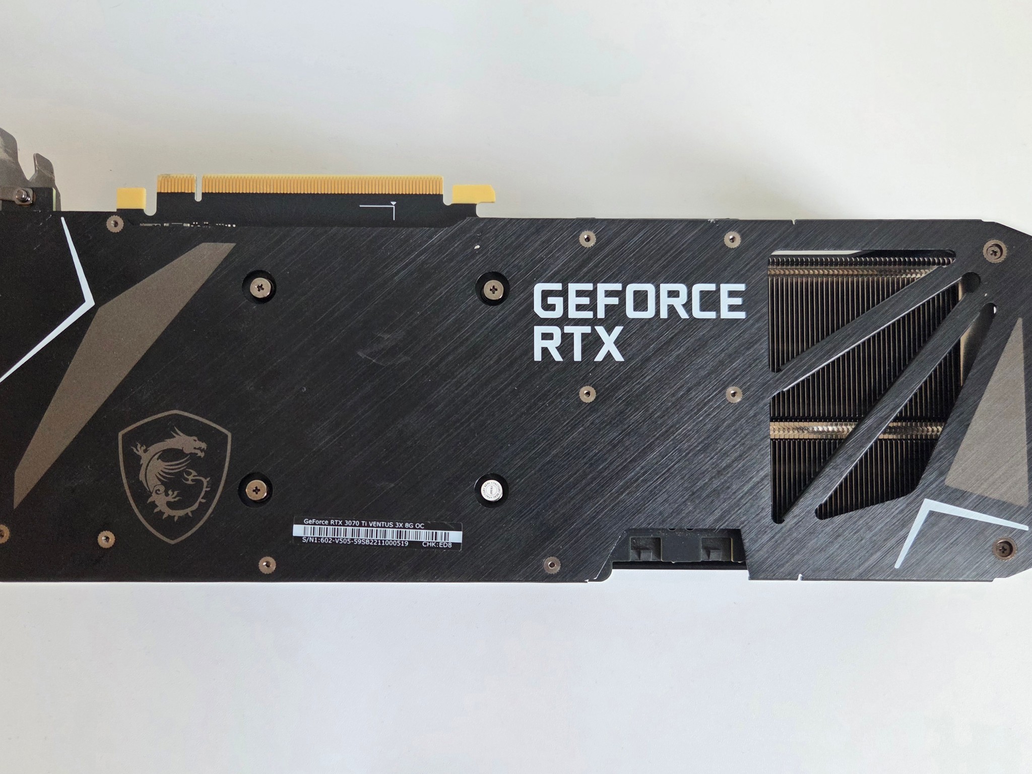 MSI GeForce RTX 3070 Ti VENTUS 3x 8G OC - 8GB GDDR6X, 1800 MHz