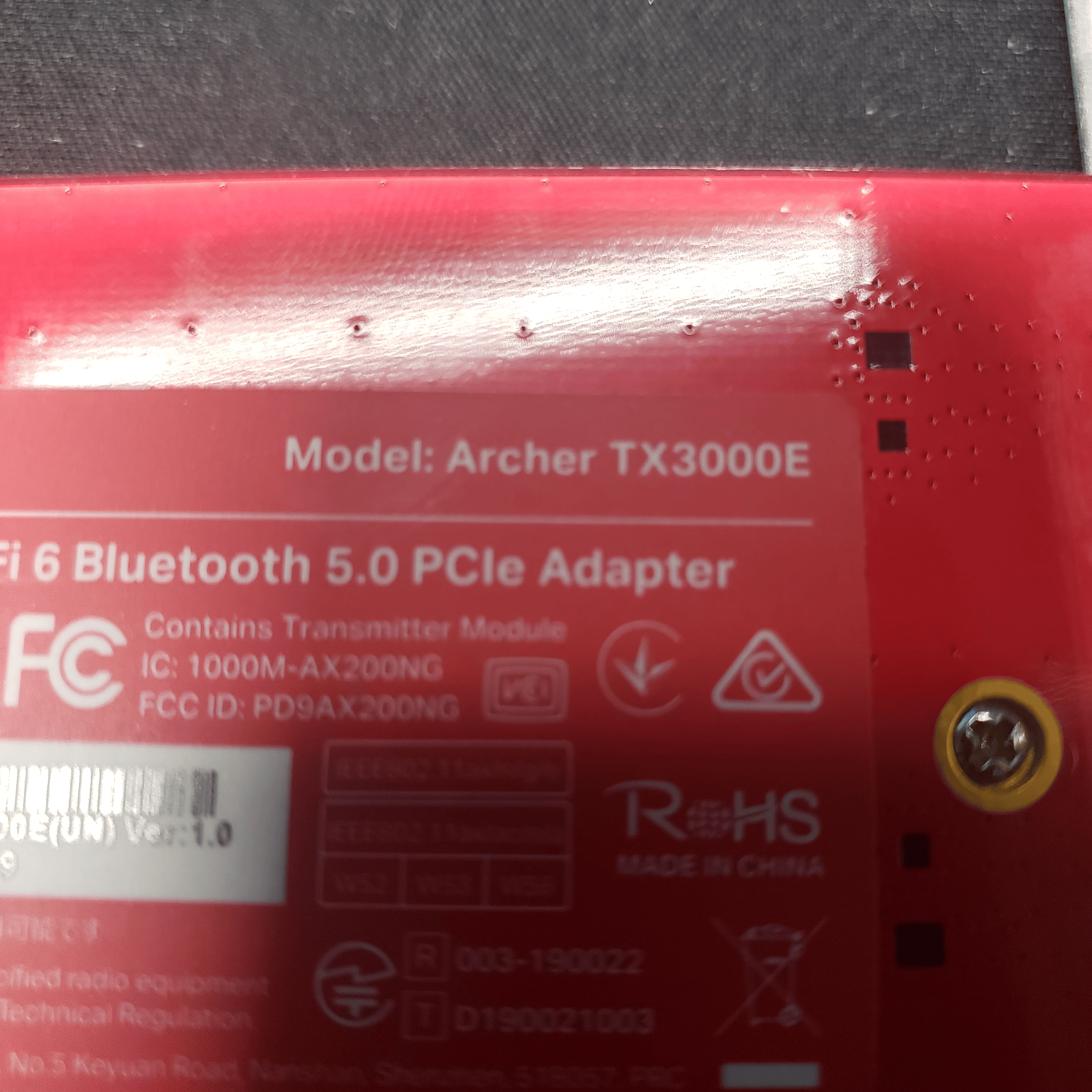 Tp-link Archer TX3000E PCIE wifi 6/Bluetooth Card