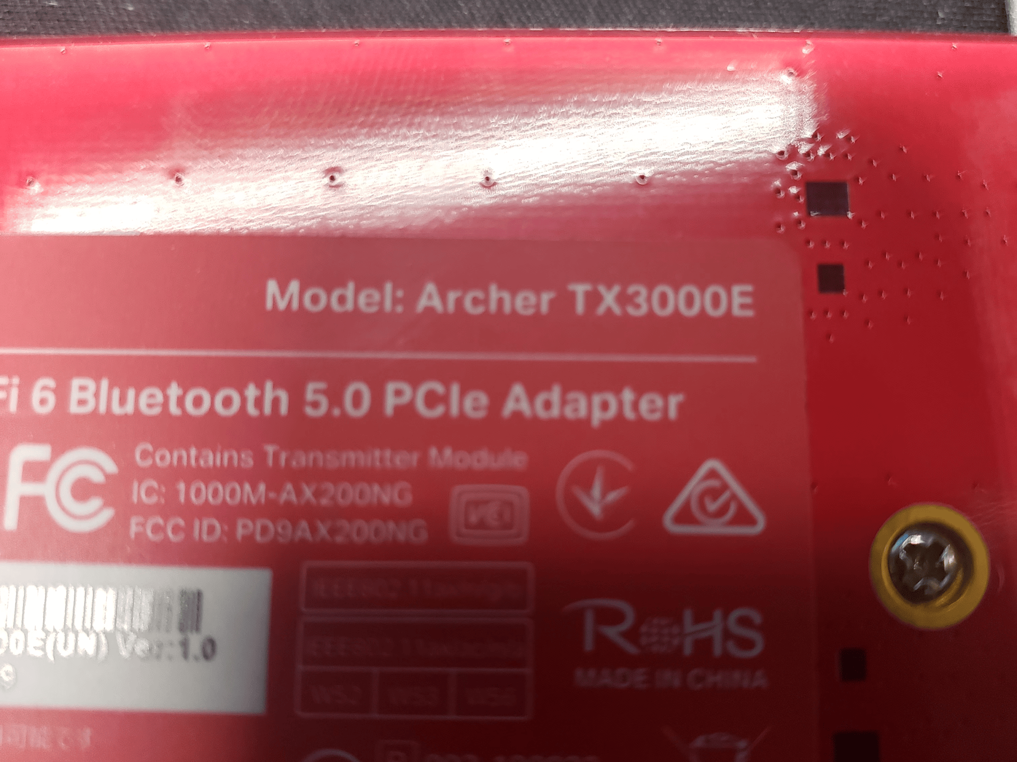 Tp-link Archer TX3000E PCIE wifi 6/Bluetooth Card