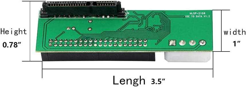 SATA Female to 40 pin Male 3.5 inch IDE Adapter PC / Mac Computer to SATA HDD