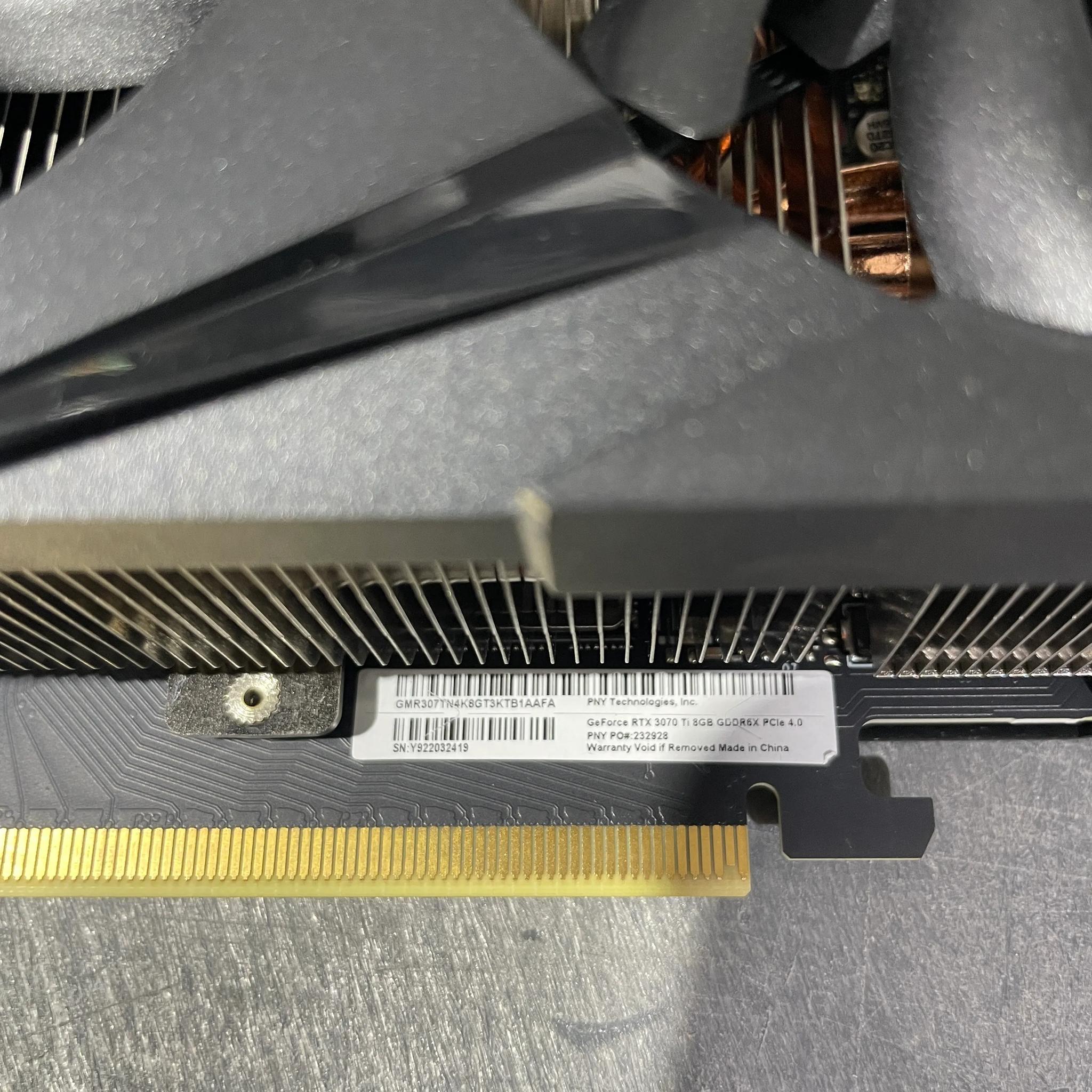 PNY 3070Ti - 8GB DDR6 - Part # GMR307TN4K8GT3KTB1AAFA