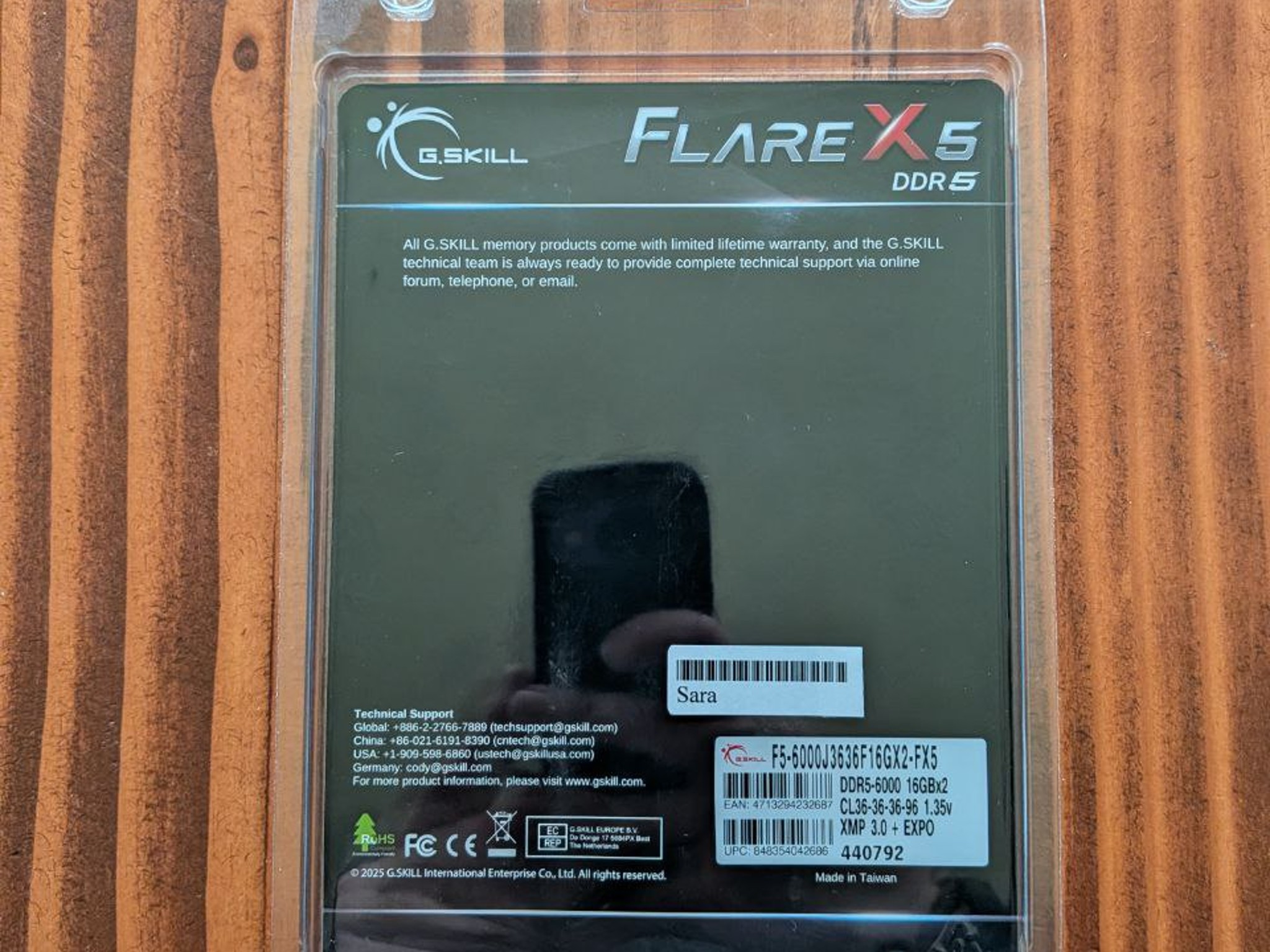 G.SKILL Flare X5 32GB (2 x 16GB) DDR5 6000MHz CL36