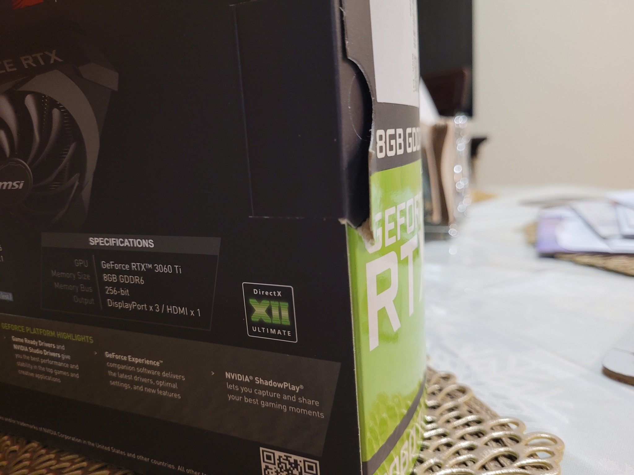 RTX 3060 Ti VENTUS 2X 8G OCV1 LHR Like new !!