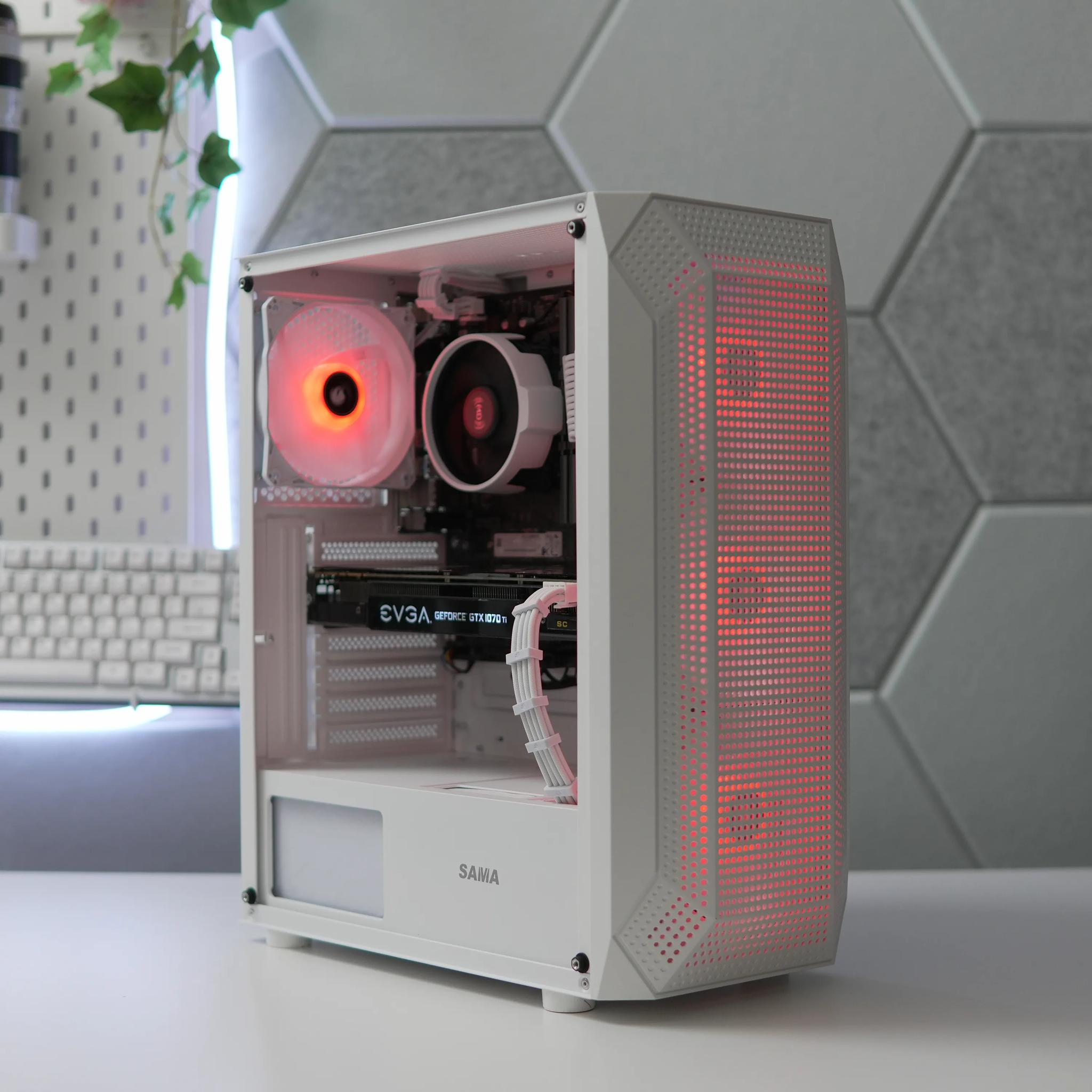 White Gaming PC! RYZEN 5 | GTX 1070 TI | 16GB RAM | WIFI |