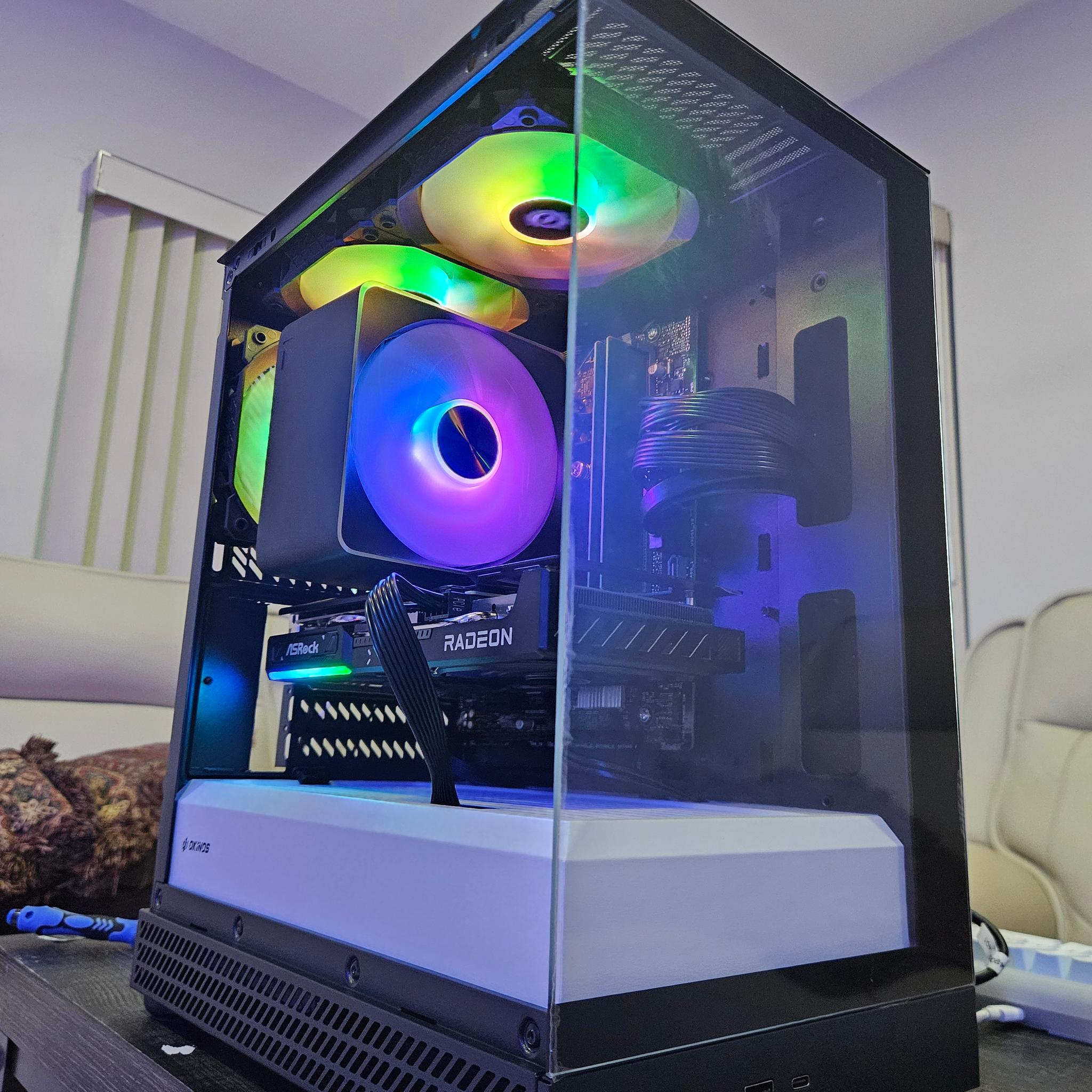 RX 9060 XT 16GB Gaming PC | 1440P Ready | i5 12400 | 16GB DDR5 | Aqua Uno | 2TB SSD | 750W Gold PSU
