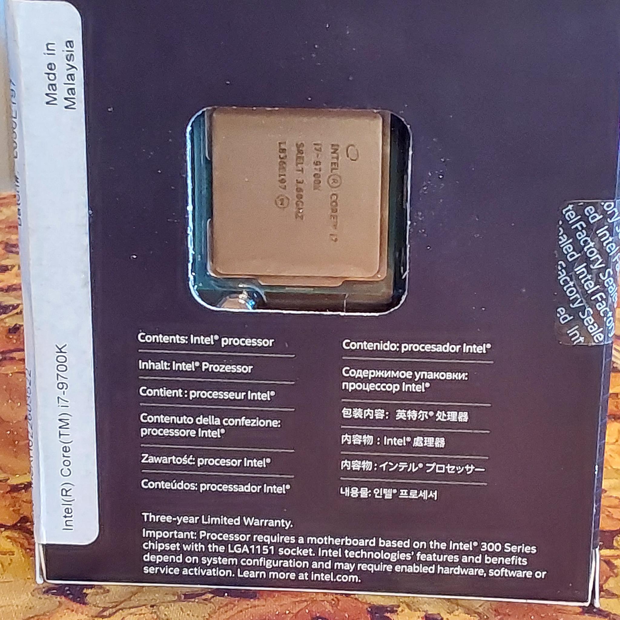 NEW Intel 9th Gen - Core i7-9700K 8-Core (4.9 GHz Turbo) LGA 1151 (300 Series) Desktop Processor