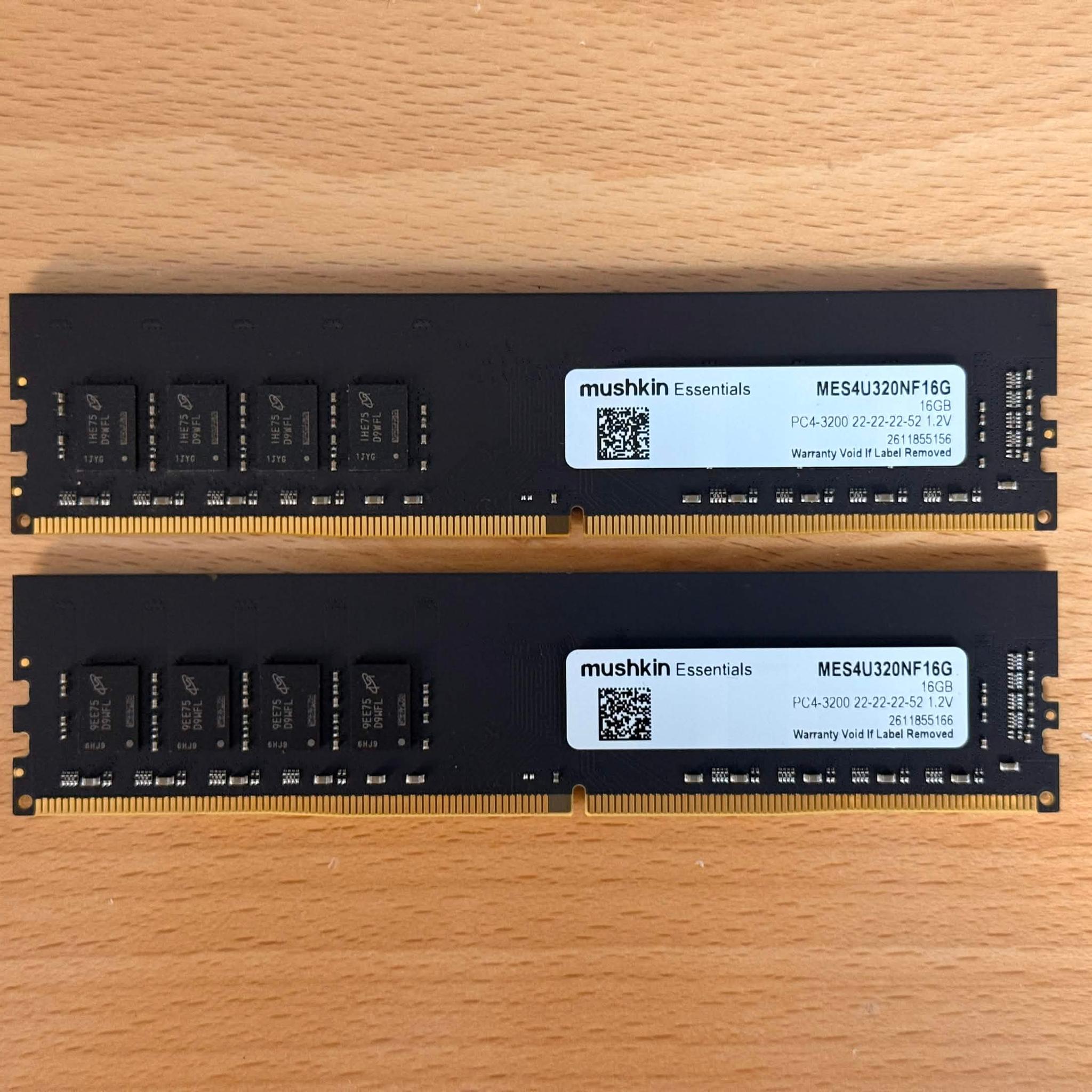 Mushkin Essentials 32GB DDR4-3200 (2x16GB)