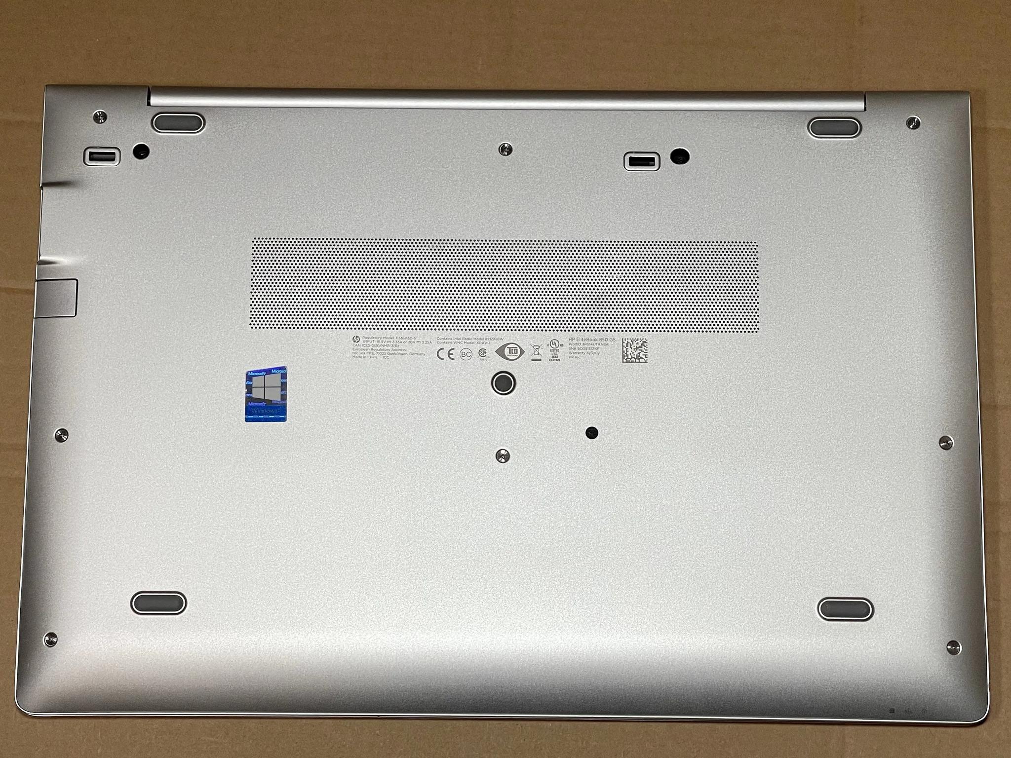 HP EliteBook 850 G5, Used, 15", i7-8250U, 16GB, 256GB