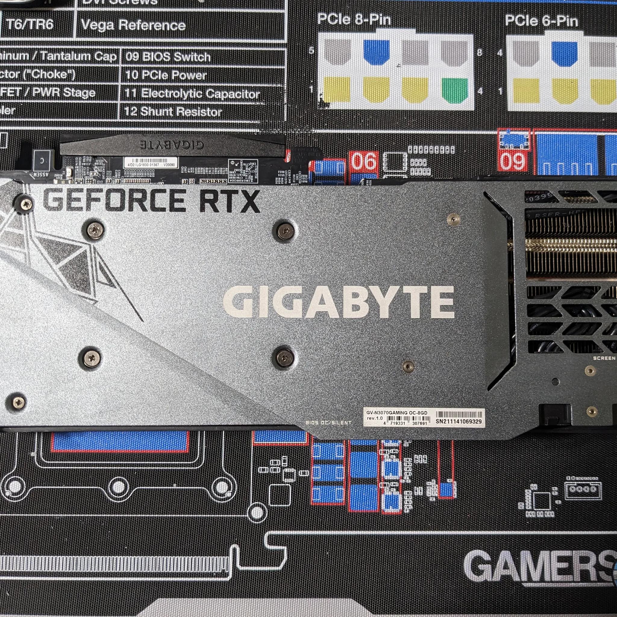 GIGABYTE GeForce RTX 3070 GAMING OC 8G (rev. 1.0)