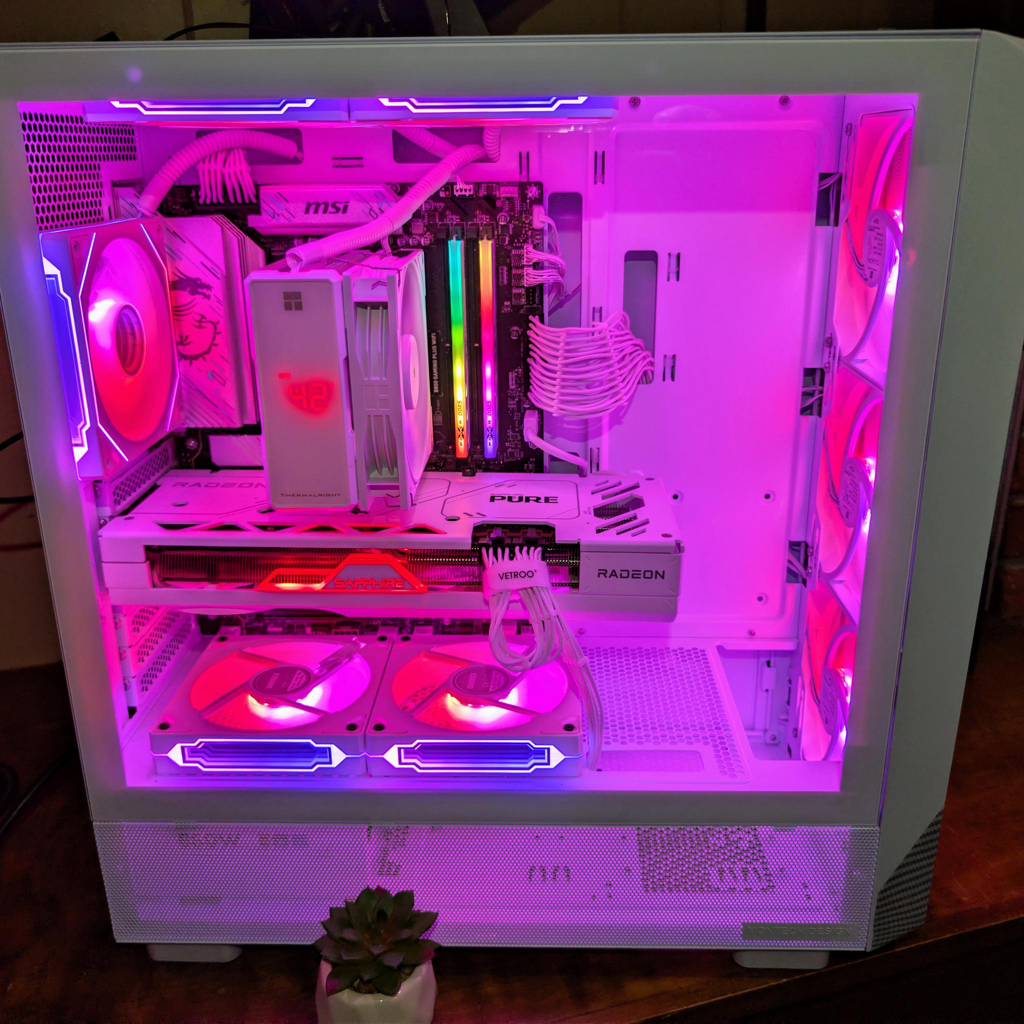 All-White Custom Gaming PC | AMD 7800X3D | Sapphire Pure 7800XT 16GB | 32GB DDR5 6000MT/s | 1.25TB