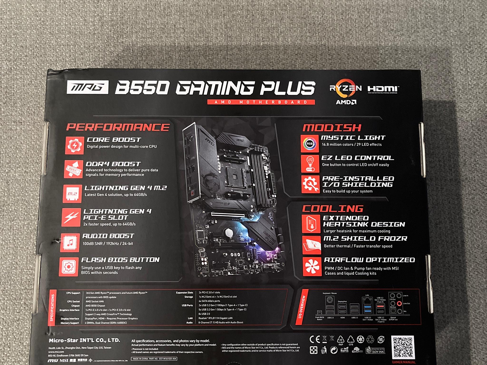Msi b550 gaming plus 