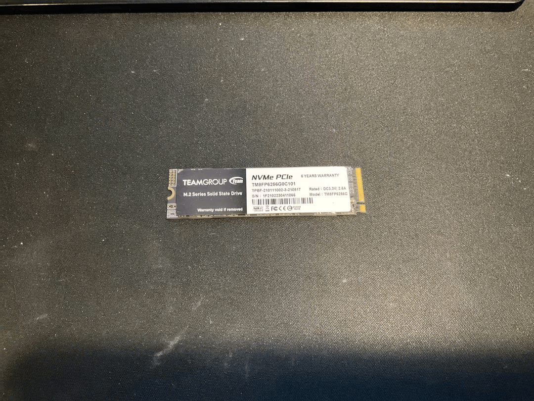 Teamgroup 256gb nvme ssd