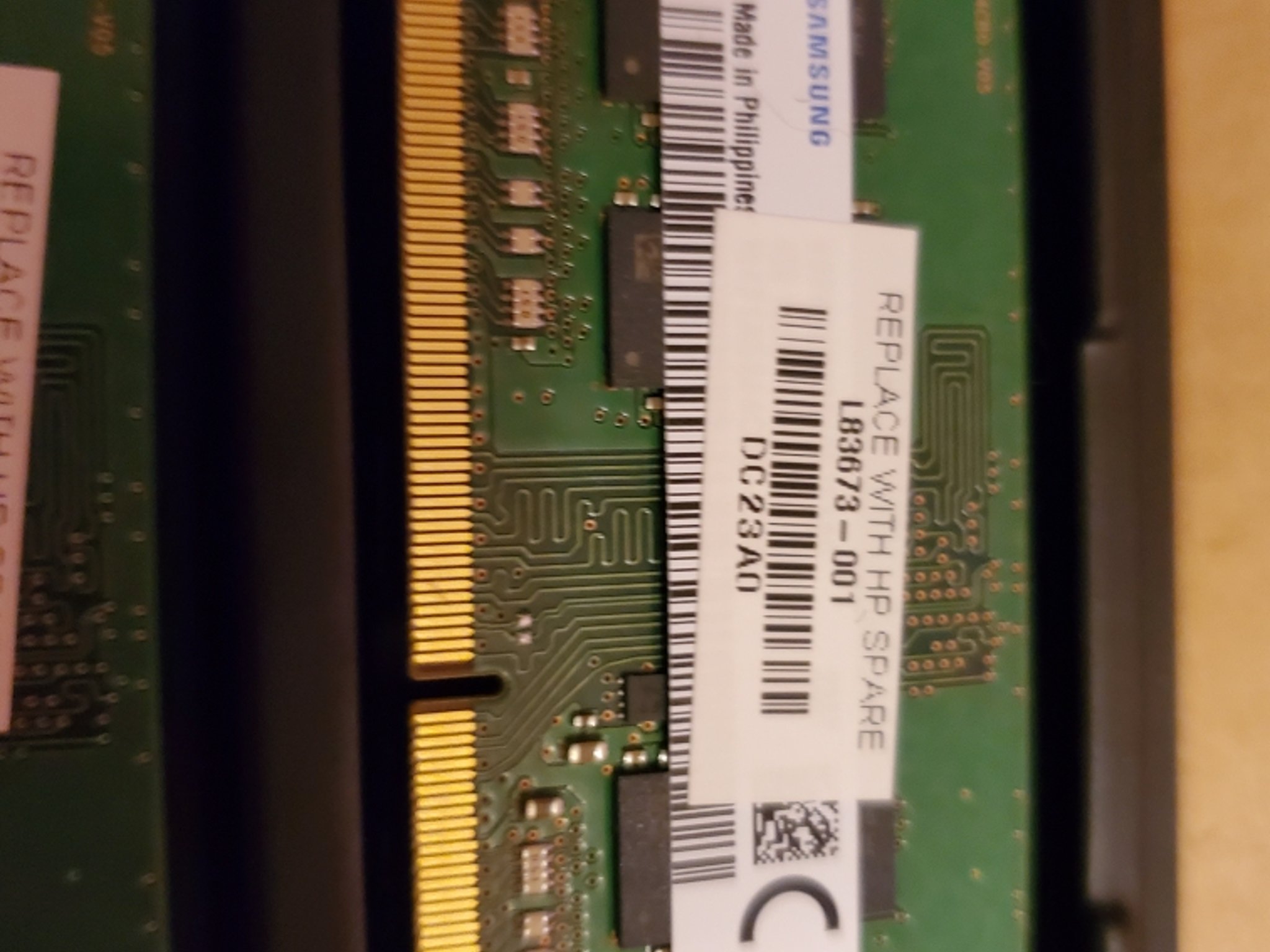 Used HP DDR4 RAM (2) 4GB sticks