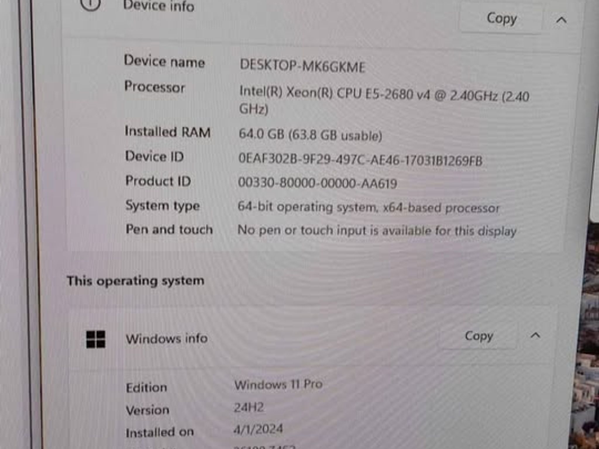 Custom RTX 3050 8GB, Xeon 2680v4, 64GB DDR4, 2TB NVME