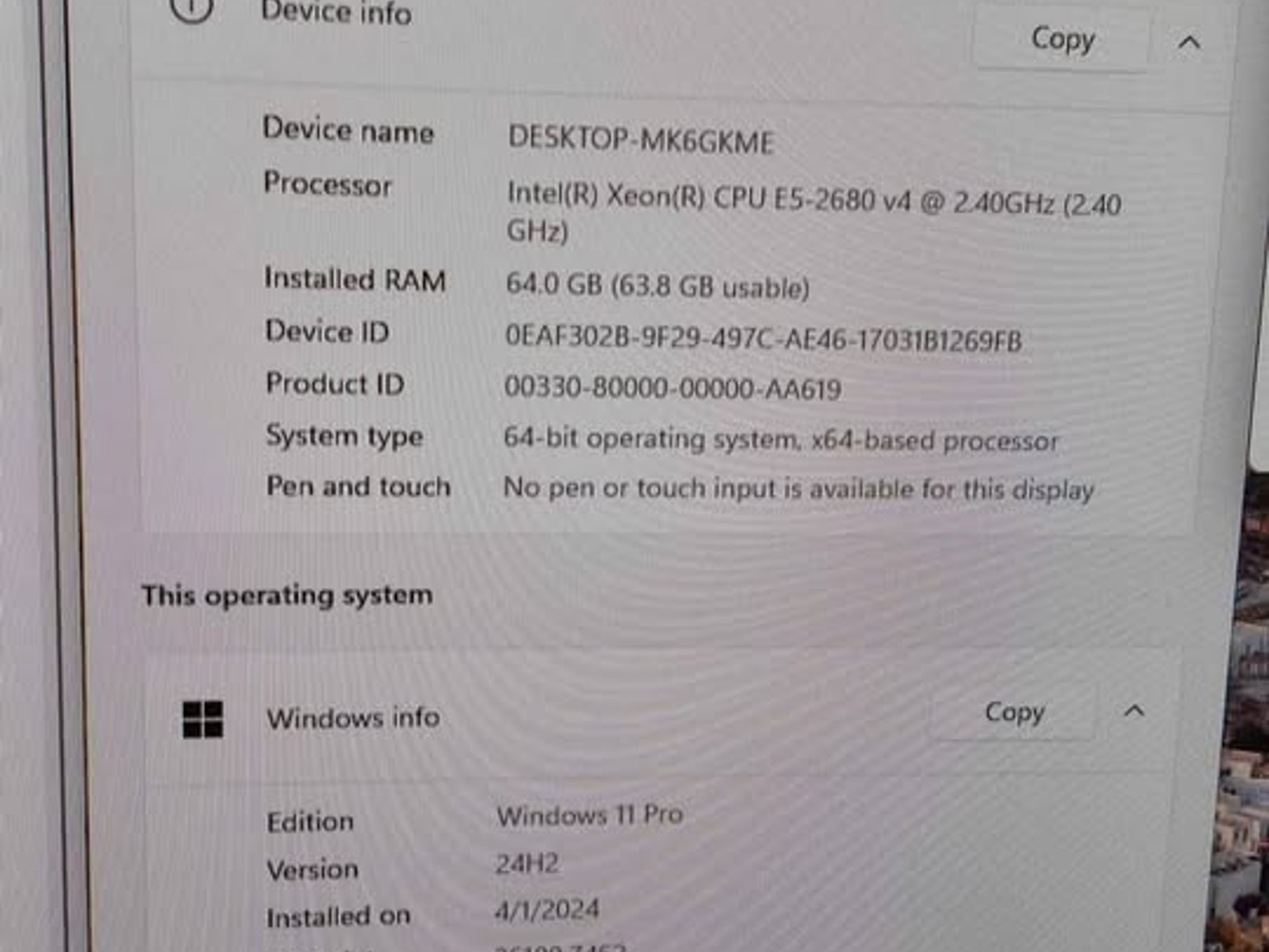 Custom RTX 3050 8GB, Xeon 2680v4, 64GB DDR4, 2TB NVME