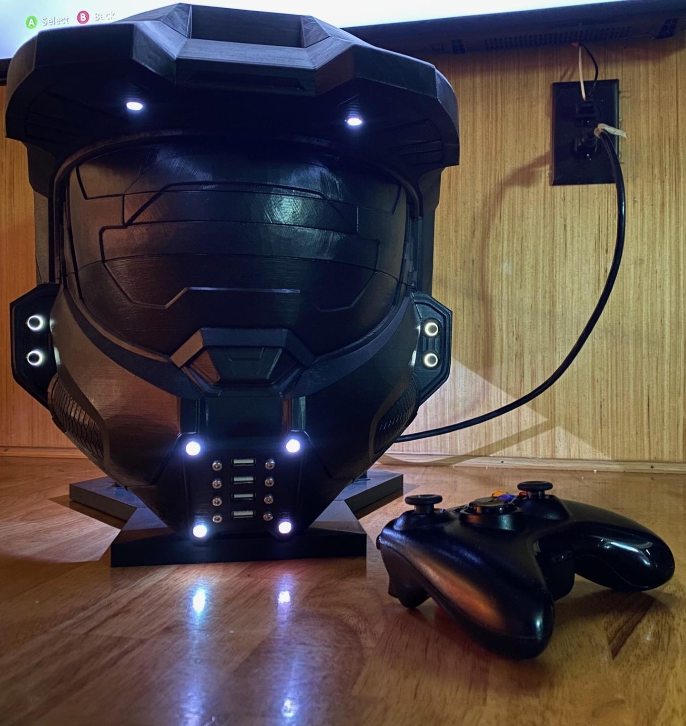 Custom Prototype Master Chief helmet RGH3 Xbox 360