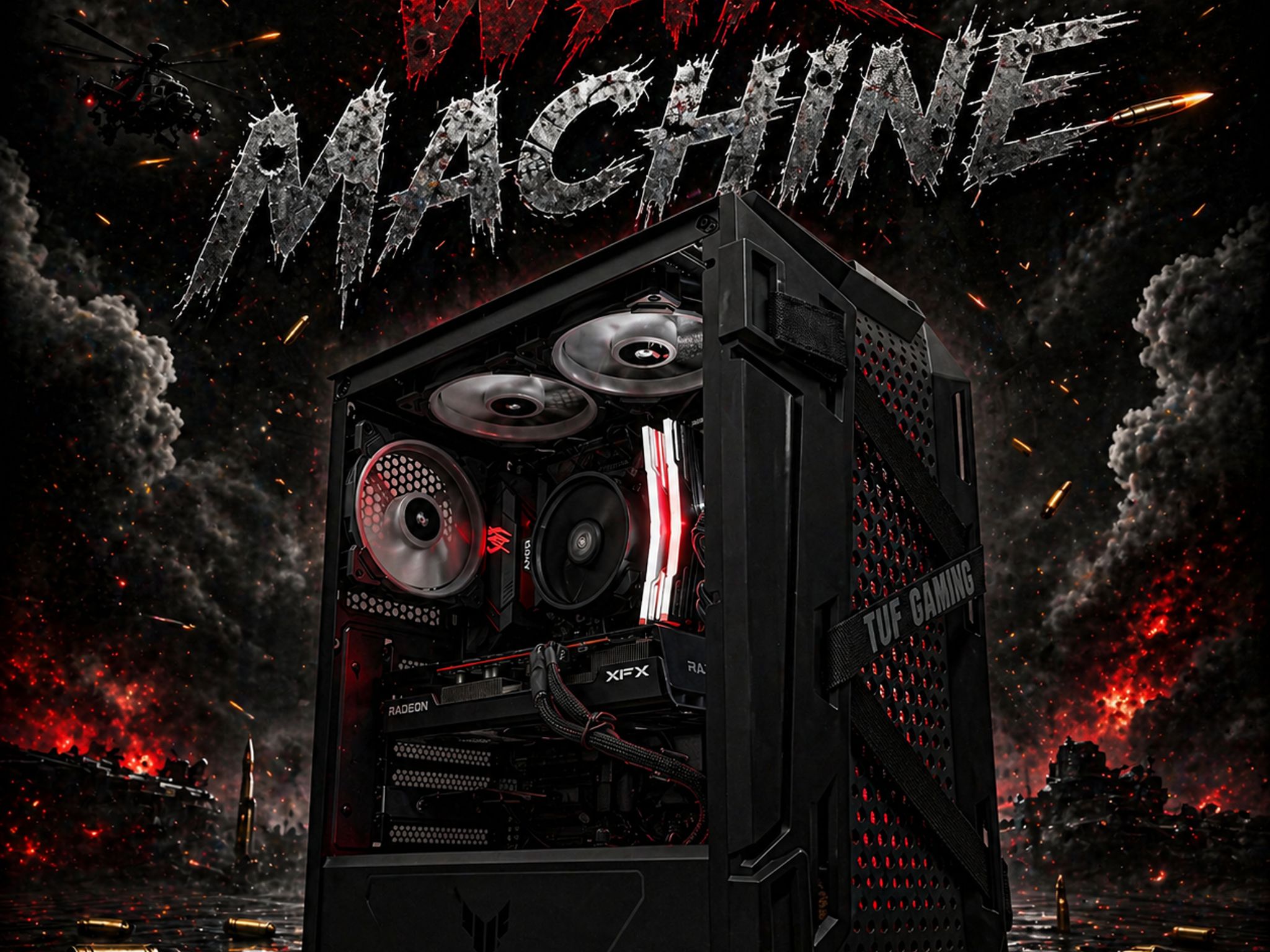 🔥🪖"War Machine"🪖🔥 | 1080/1440p Gaming | Ryzen 5 5600X | RX 6600xt | 16gb Ram | 1TB | WiFi