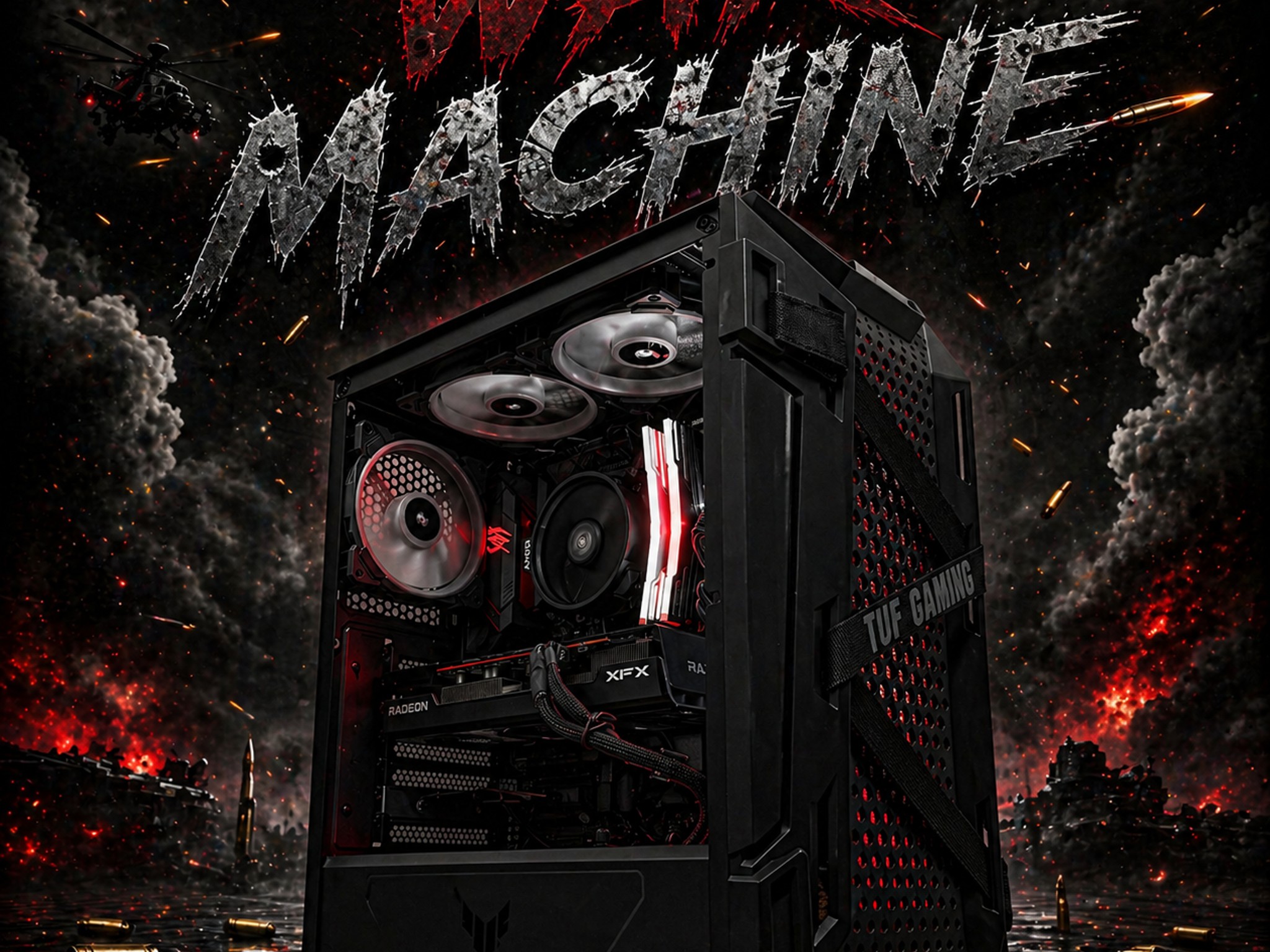 🔥🪖"War Machine"🪖🔥 | 1080/1440p Gaming | Ryzen 5 5600X | RX 6600xt | 16gb Ram | 1TB | WiFi