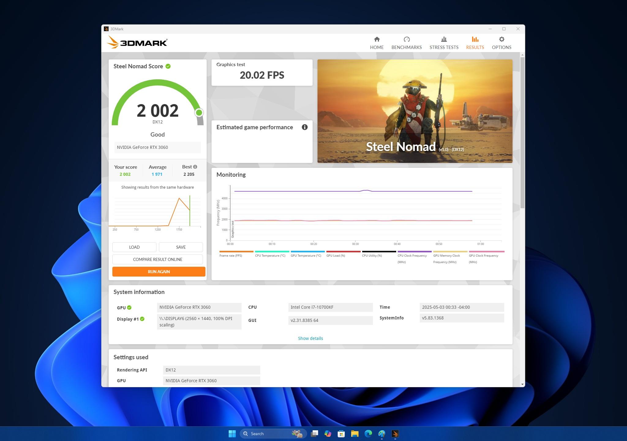 i7-10700KF (De-lidded), RTX3060 12GB, 2x16GB DDR4, 2x512GB NVMe PC