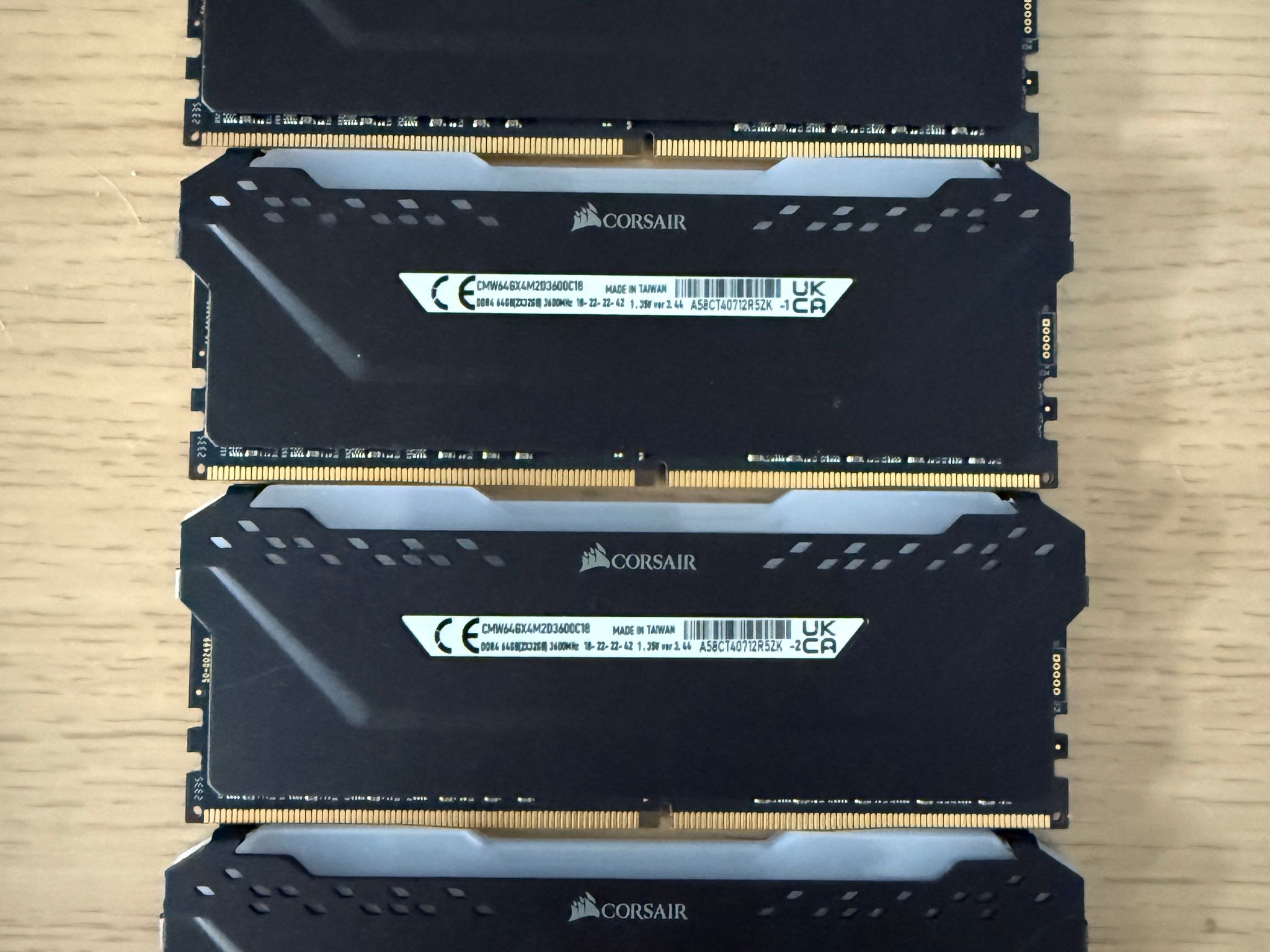 Corsair Vengeance RGB Pro 128GB (4 x 32GB) DDR4-3600 PC4-28800 CL18 Dual Channel Desktop Memory Kit