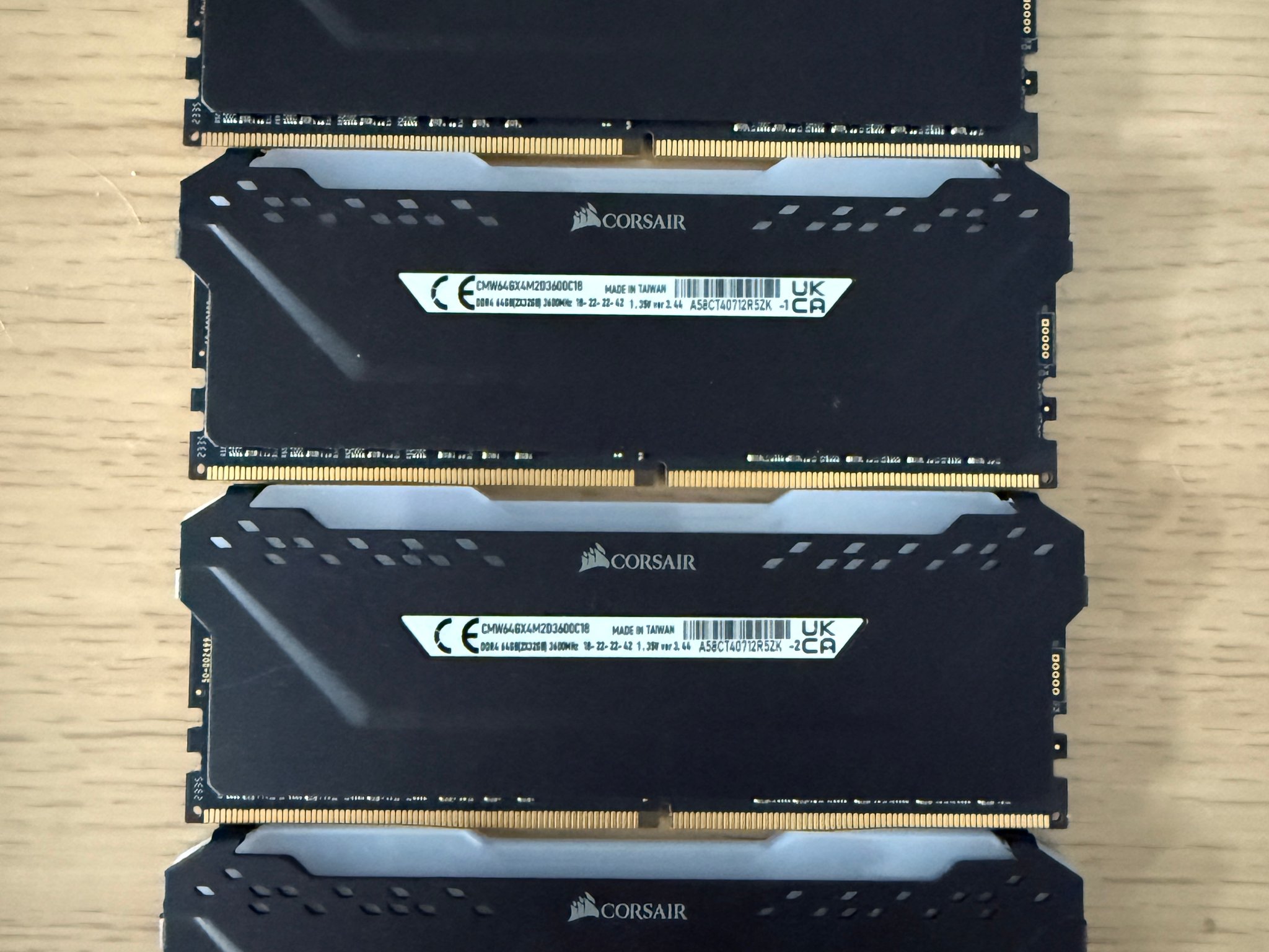 Corsair Vengeance RGB Pro 128GB (4 x 32GB) DDR4-3600 PC4-28800 CL18 Dual Channel Desktop Memory Kit