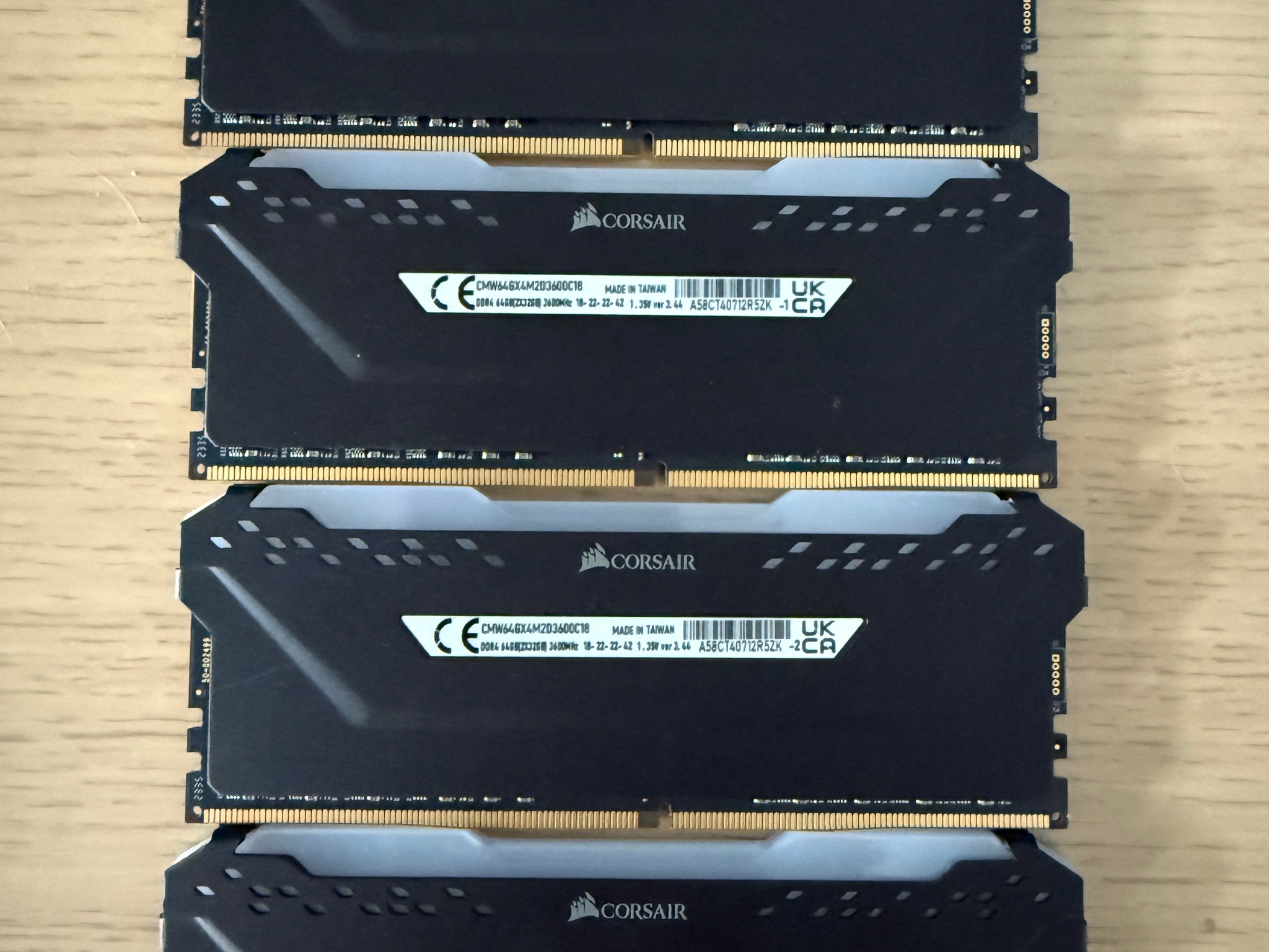 Corsair Vengeance RGB Pro 128GB (4 x 32GB) DDR4-3600 PC4-28800 CL18 Dual Channel Desktop Memory Kit