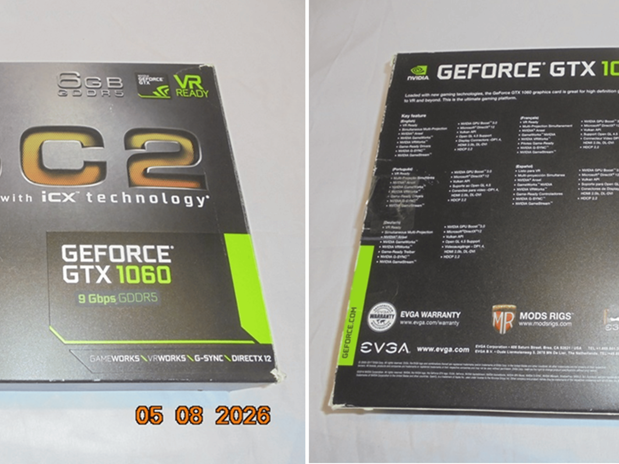 EVGA GeForce GTX 1060 SSC2 GAMING/06G-P4-6667-KR/6GB GDDR5/iCX cooling