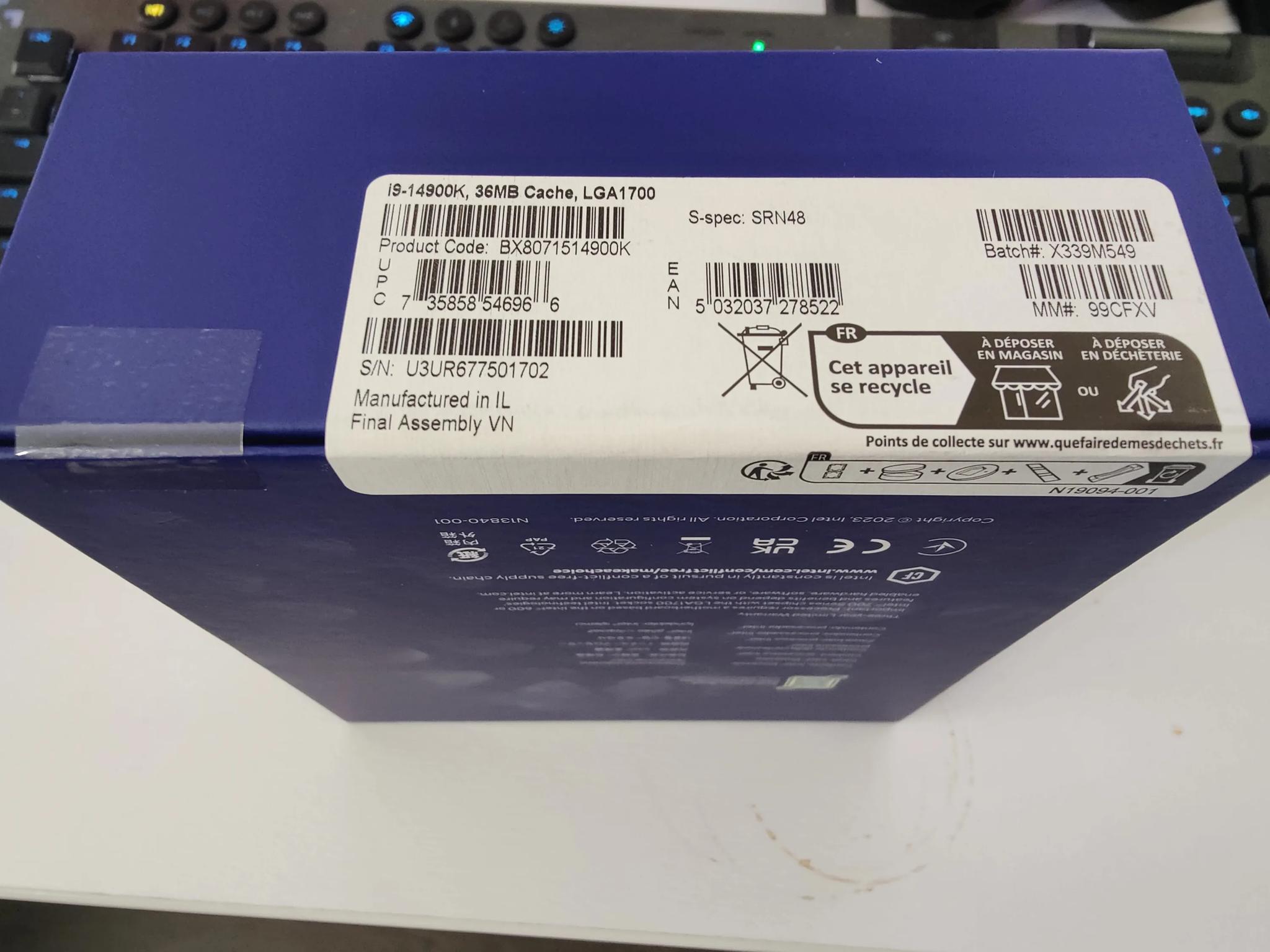 Intel i9 14900k bnib