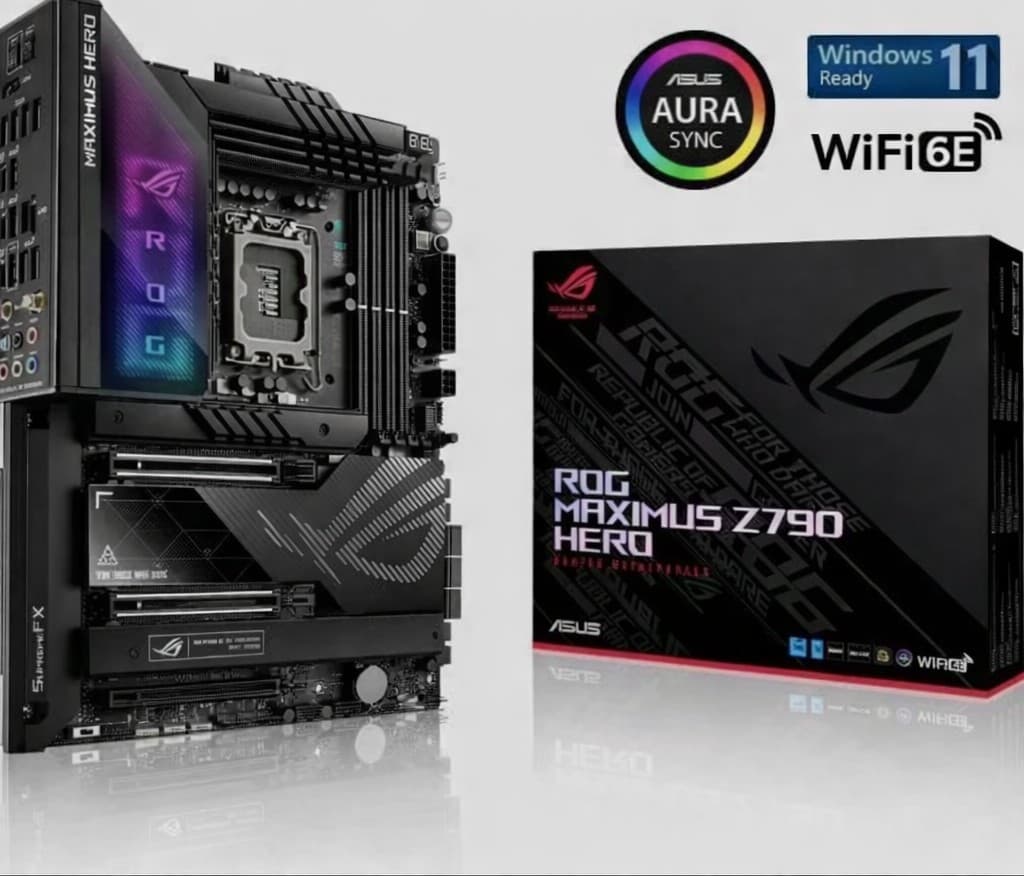 ASUS ROG Maximus Z790 Hero Motherboard + ROG Hyper M.2 Card + DDR5 Support