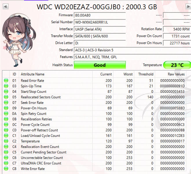 WD Blue 2TB SATA Hard Drive | Tested & Healthy