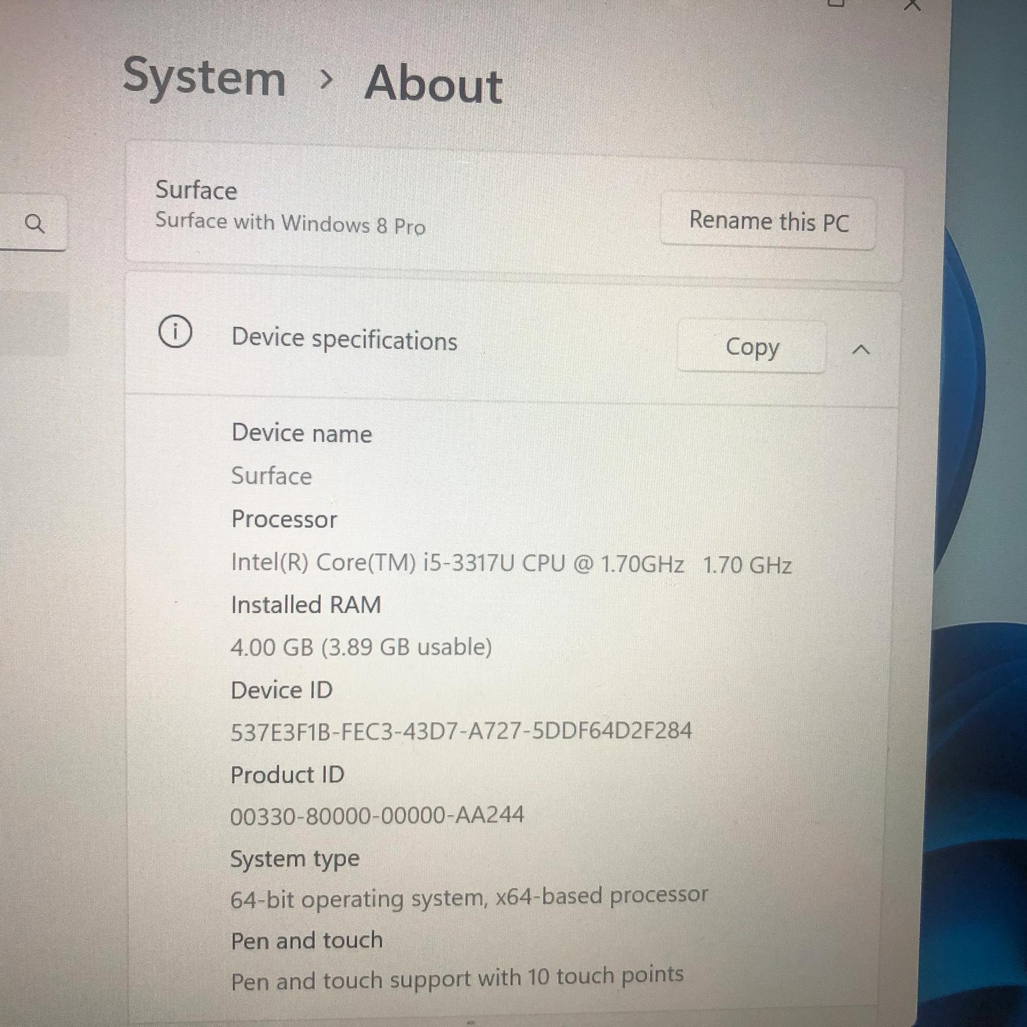 Microsoft Surface Pro 1st Generation