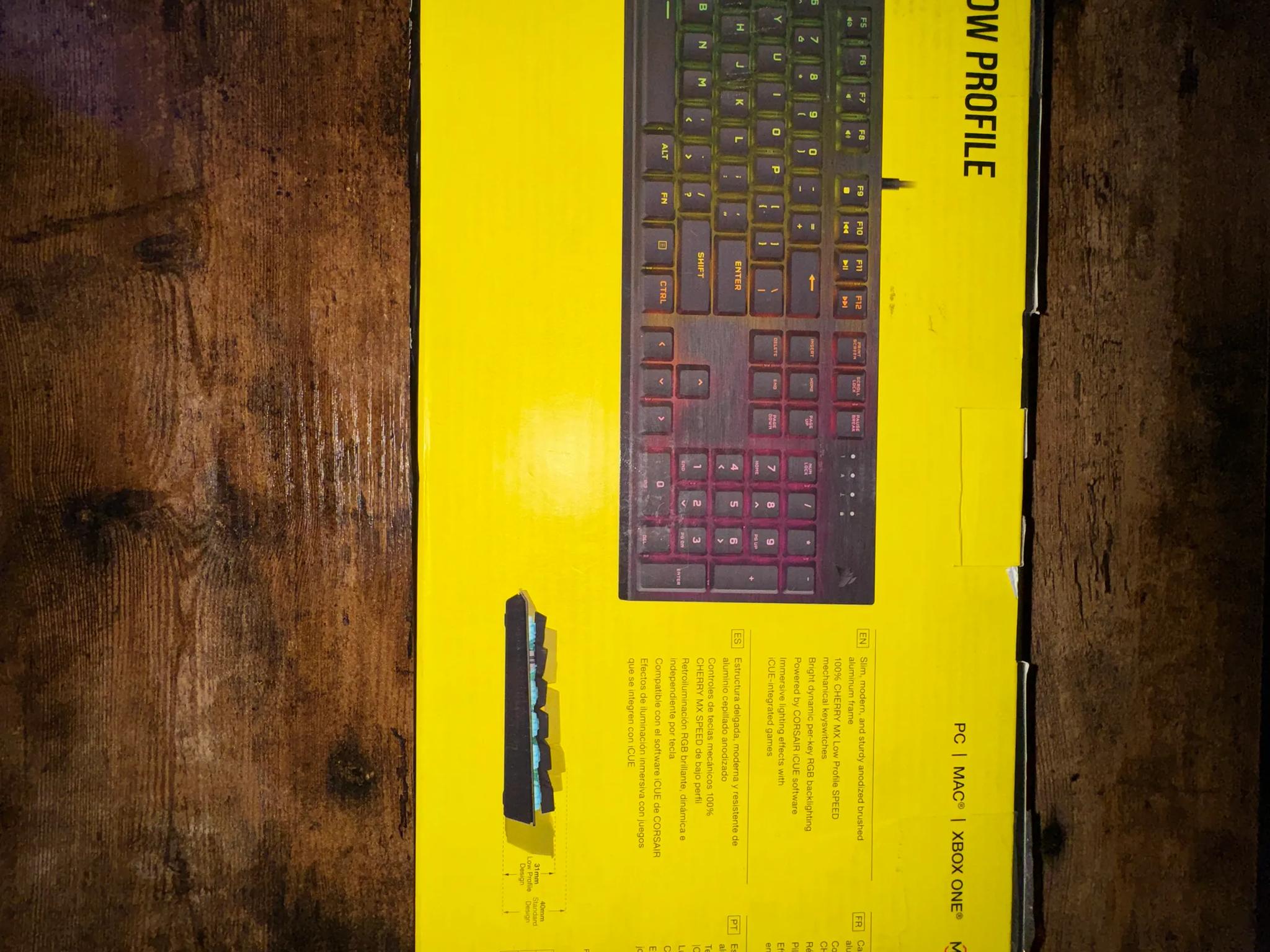 Corsair K60 RGB PRO Low Profile Mechanical Gaming Keyboard - Like New, Open Box