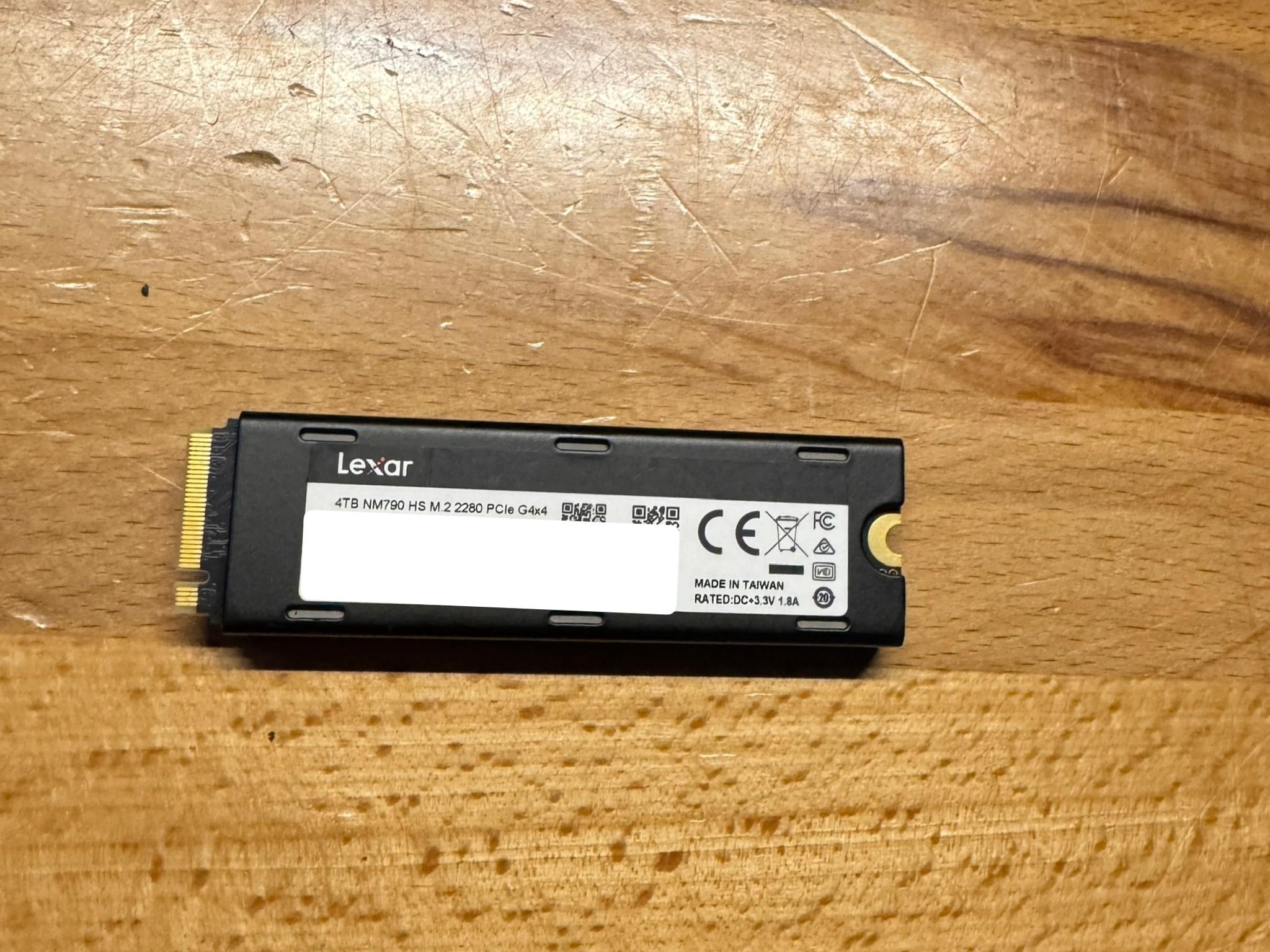 4TB Lexar NM790 PCIe Gen4 NVMe SSD w/ Heatsink