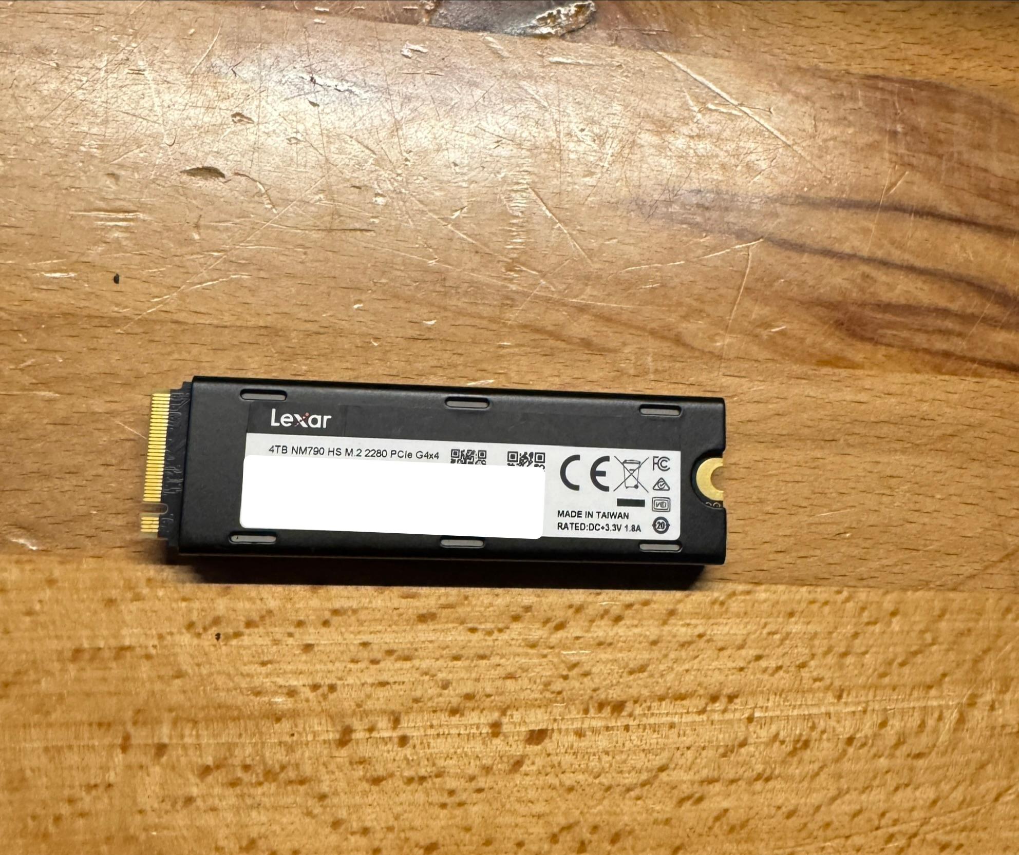 4TB Lexar NM790 PCIe Gen4 NVMe SSD w/ Heatsink