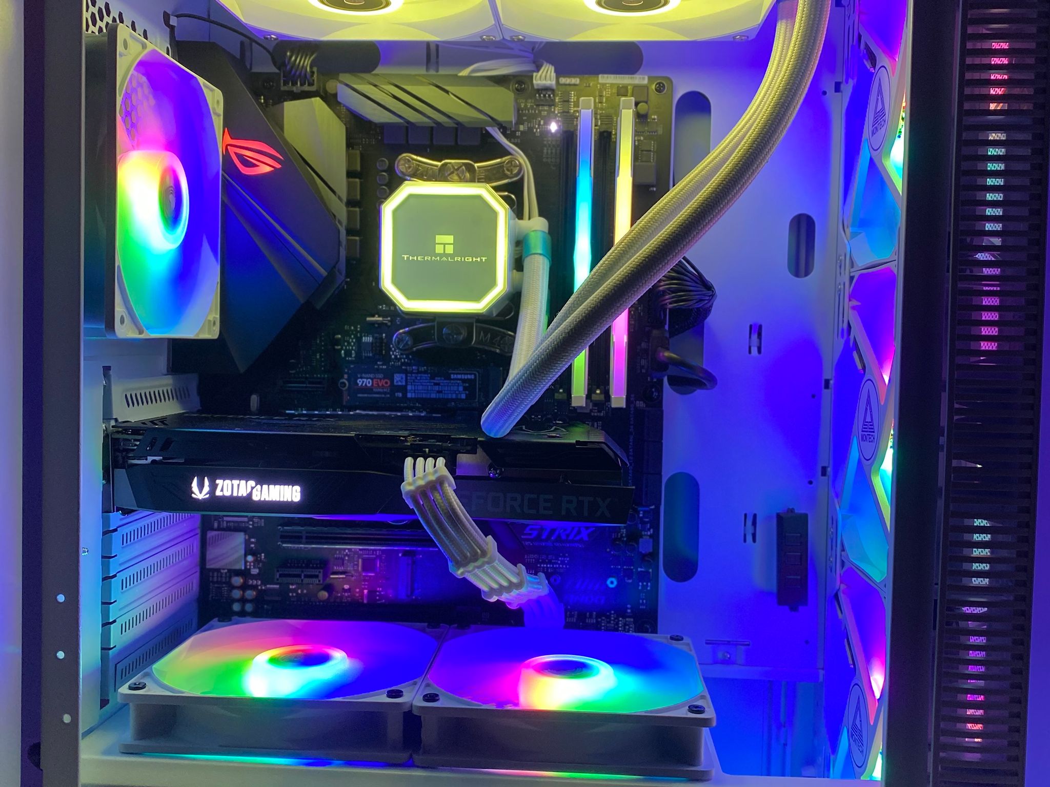 (Liquid Cooled) White⚪️Gaming PC| RTX 3060TI | Ryzen 5@4GHz| 16GB DDR4 RAM| 1TB NVMe SSD| Windows 11