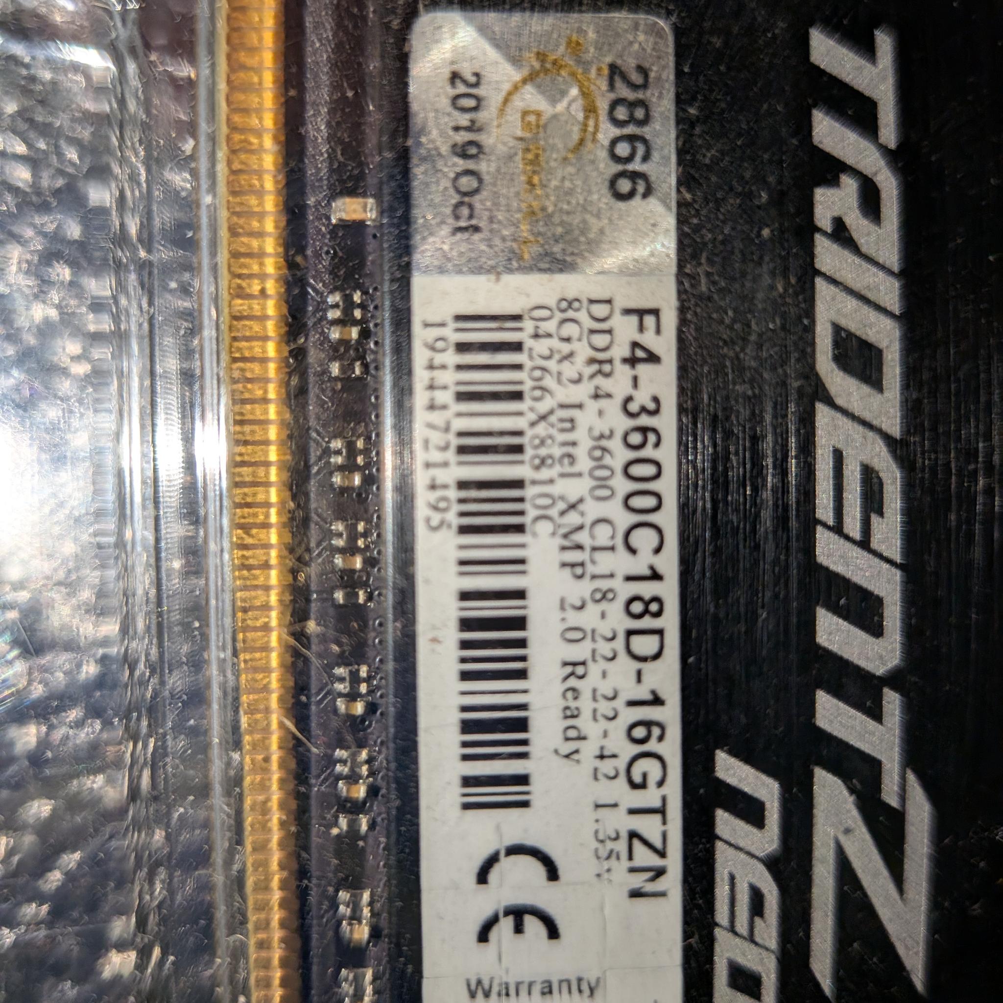 G.SKILL Trident Z Neo Series DDR4 RAM (XMP) 16GB (2x8GB) 3600MT/s CL18-22-22-42 1.35V Intel AMD