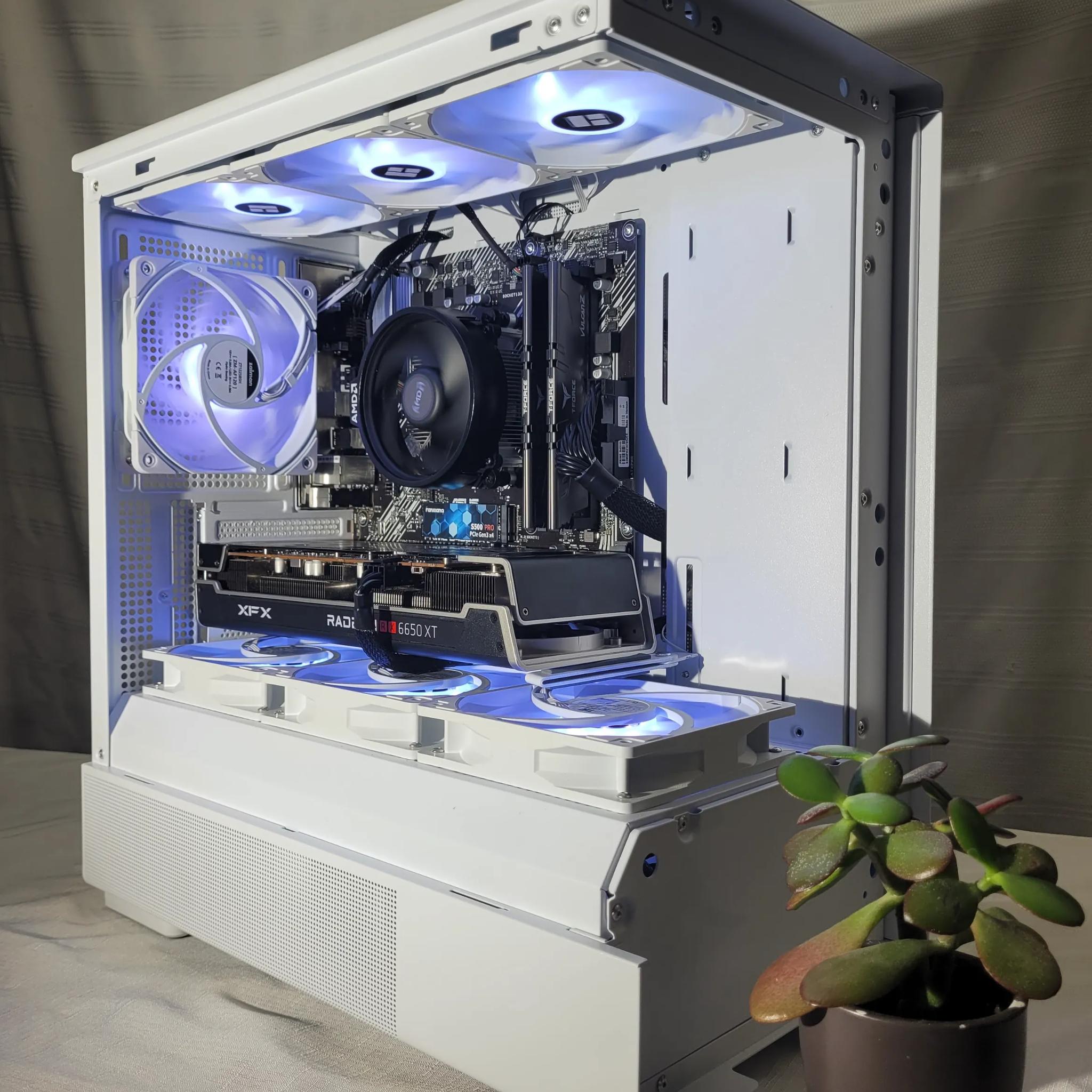 ⚪🕊️Best Value Gaming PC | RGB Gaming PC | Ryzen 5 5600x | RX 6650 XT | White Hawk |