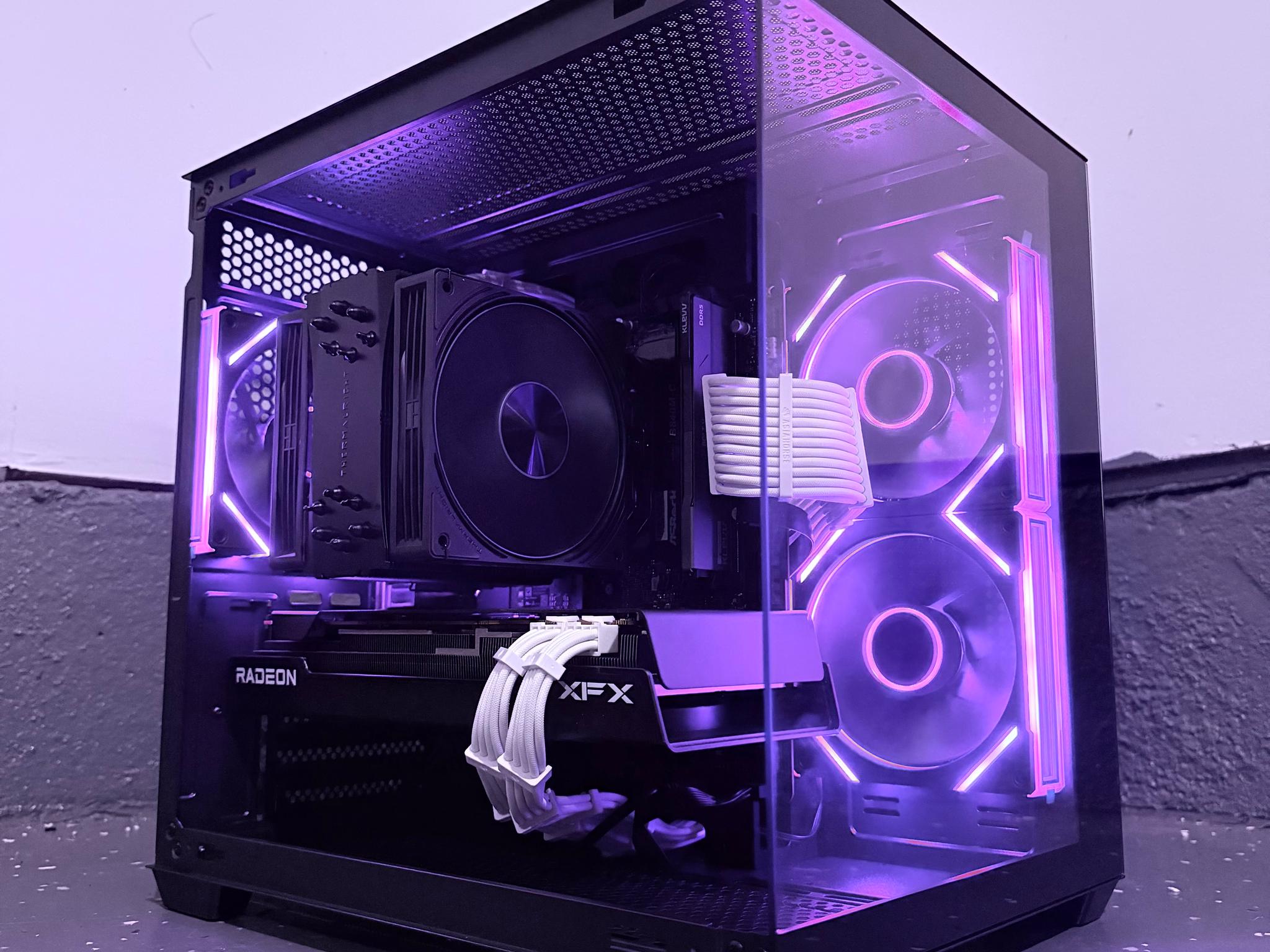 ⚫️"Obsidian Frost"🌈| 1440p Gaming | RX 7700 16GB | Ryzen 7 8700F | 16GB DDR5 | 1TB SSD | Free Ship
